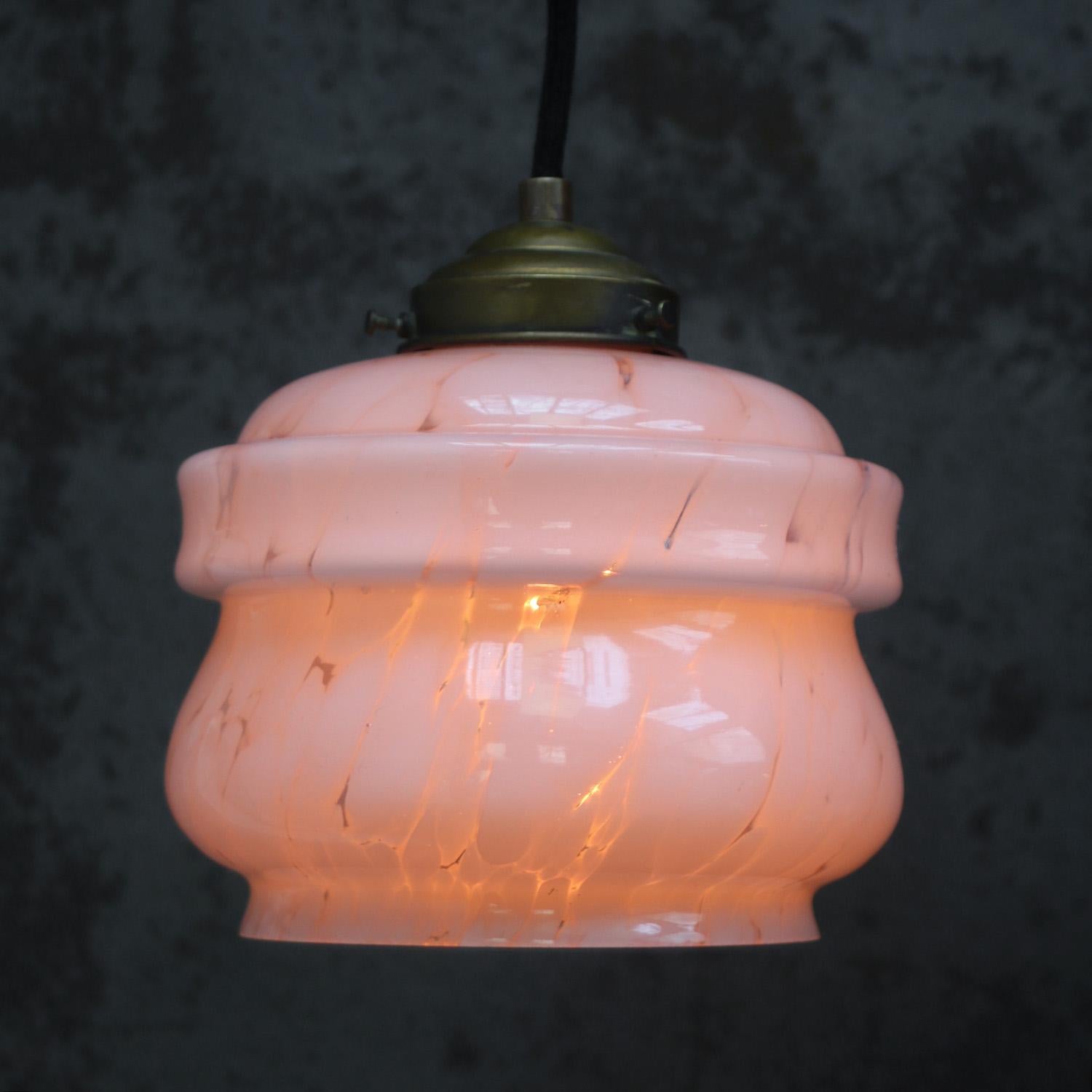 Art Déco Lampada a sospensione francese Art Deco 