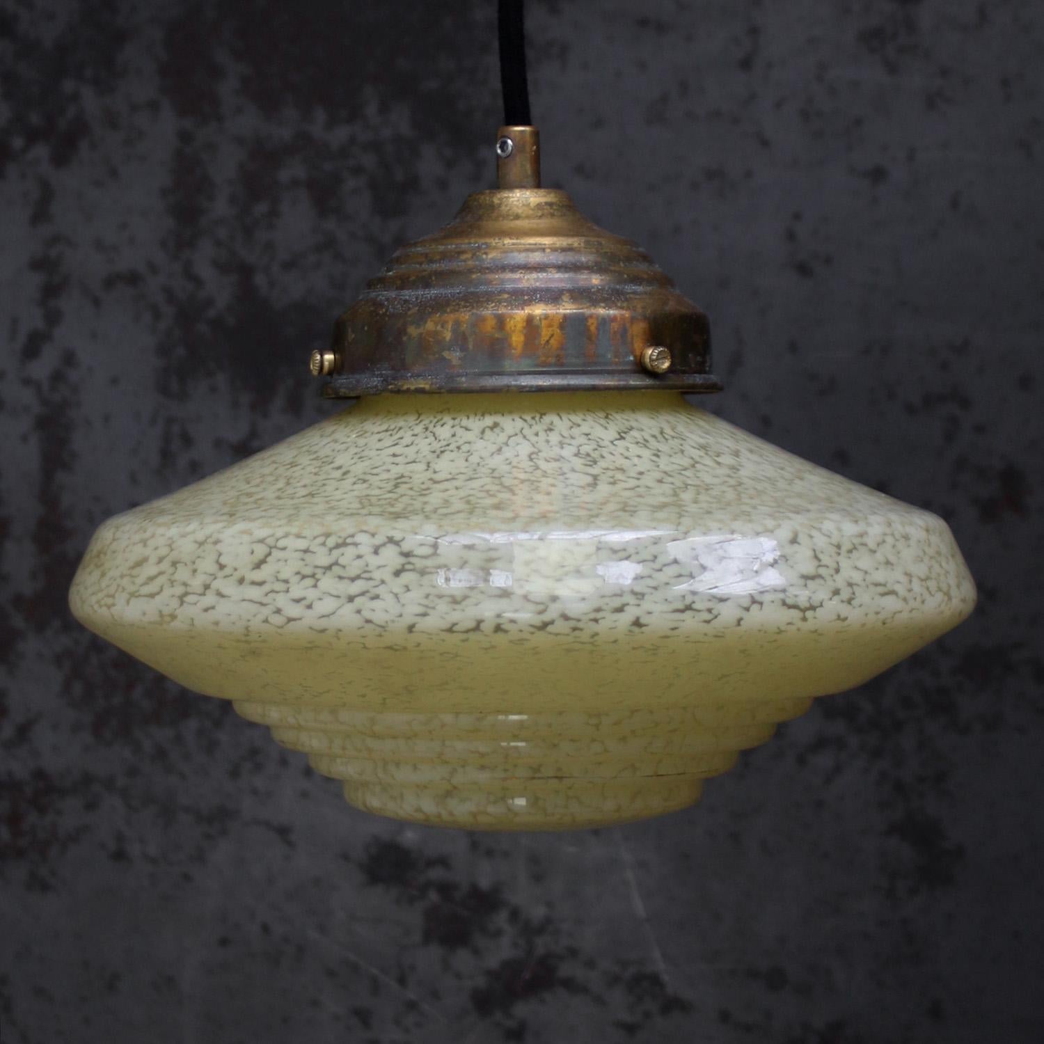 Lámpara colgante francesa Art Decó 