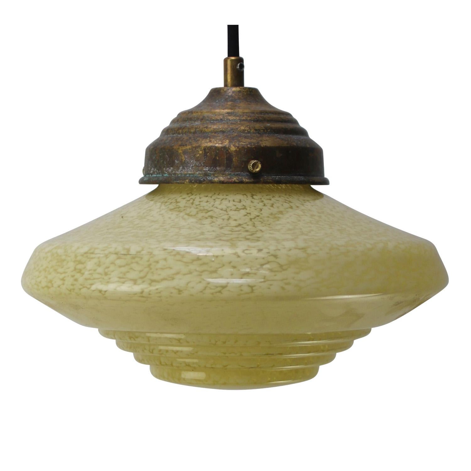 Lámpara colgante francesa Art Decó 