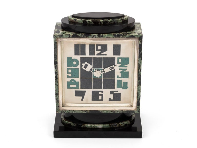French Art Deco Clock by Hour Lavigne For Sale at 1stDibs