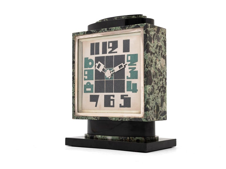 French Art Deco Clock by Hour Lavigne For Sale at 1stDibs