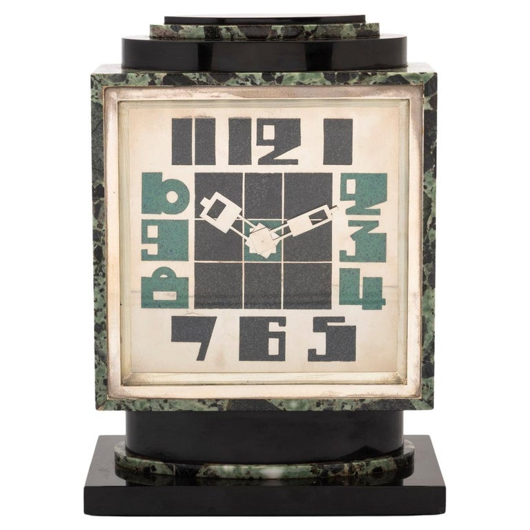 French Art Deco Clock by Hour Lavigne For Sale at 1stDibs