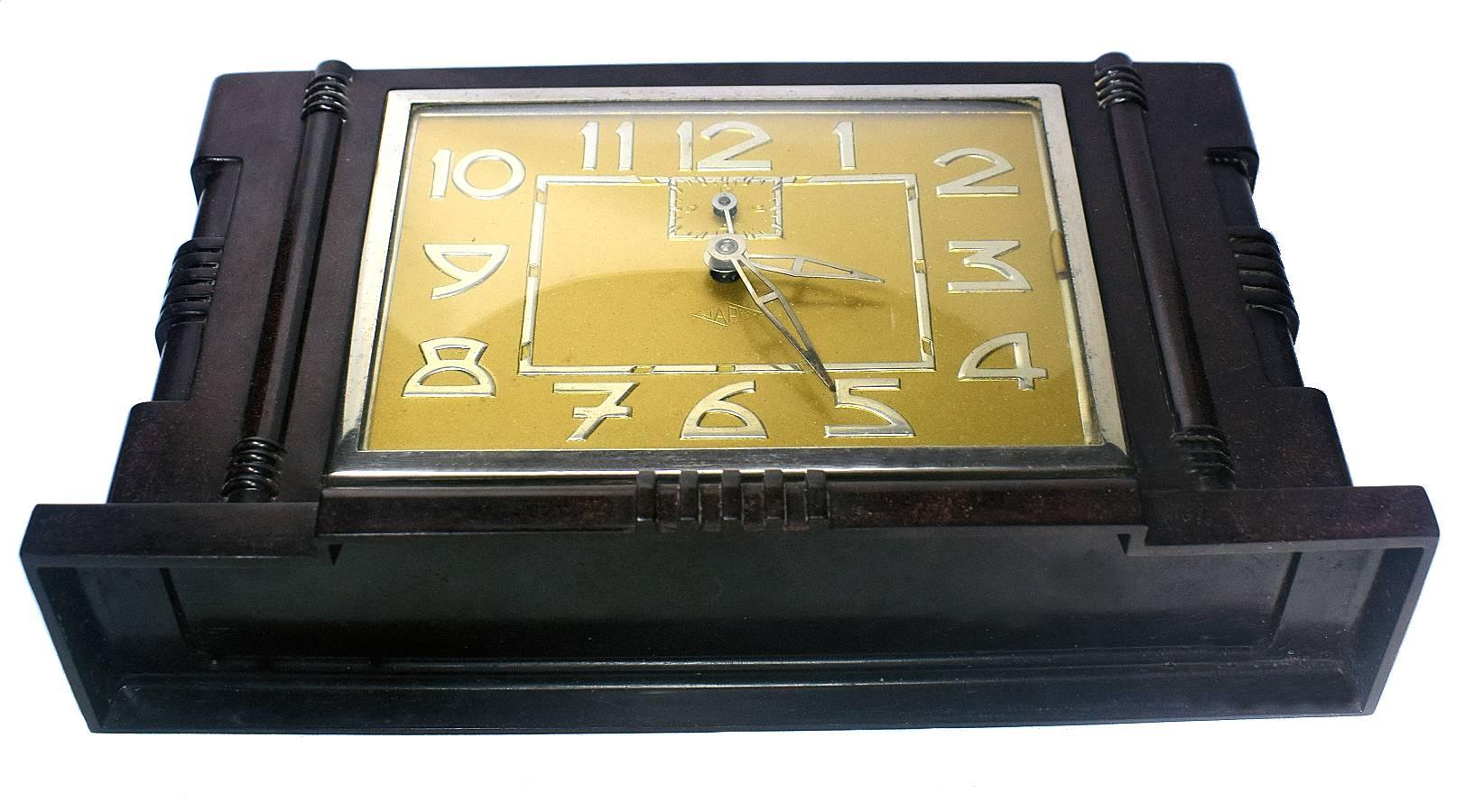 Bakelite French Art Deco Clock by Japy