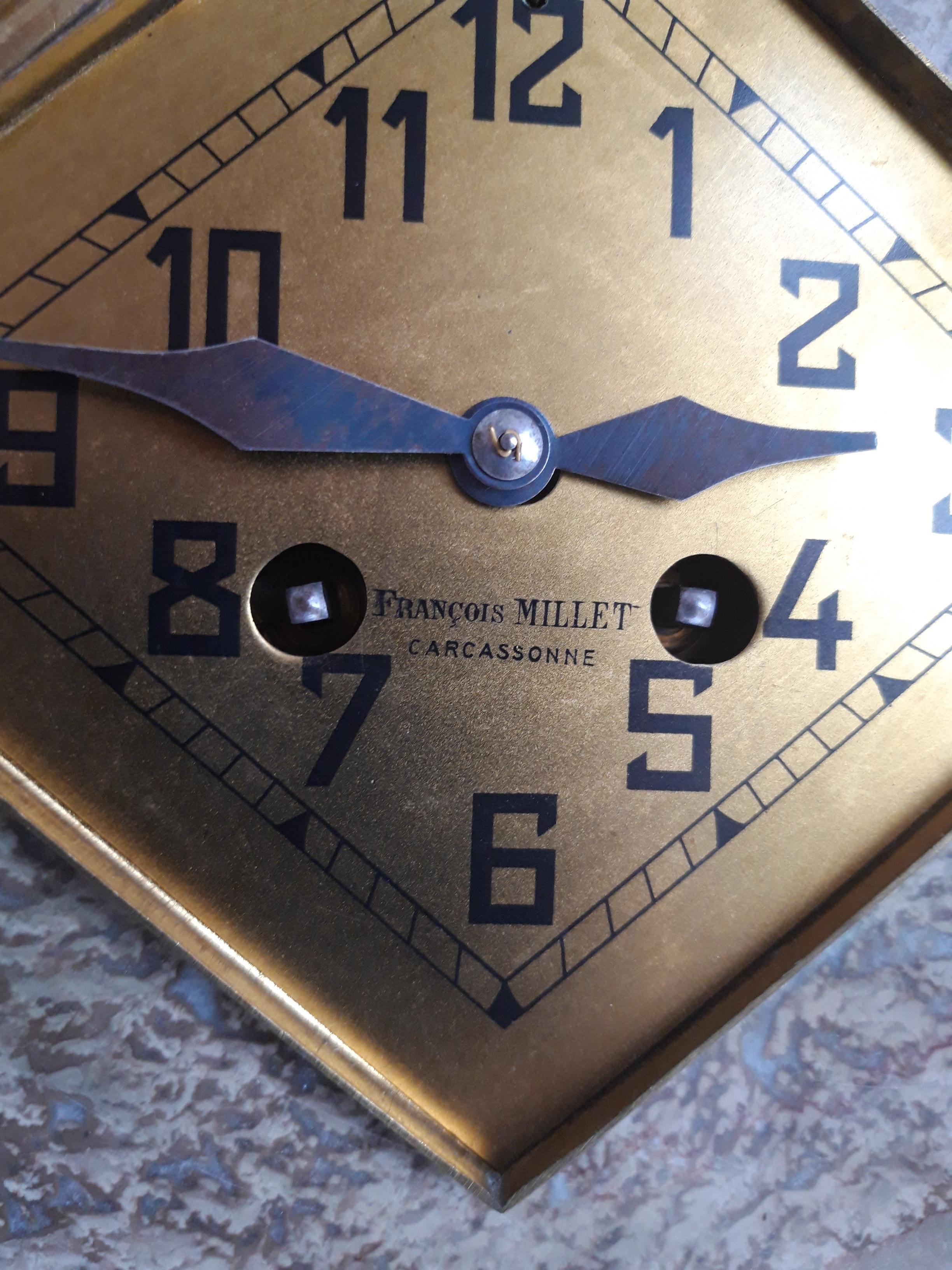 European French Art Deco Clock For Sale