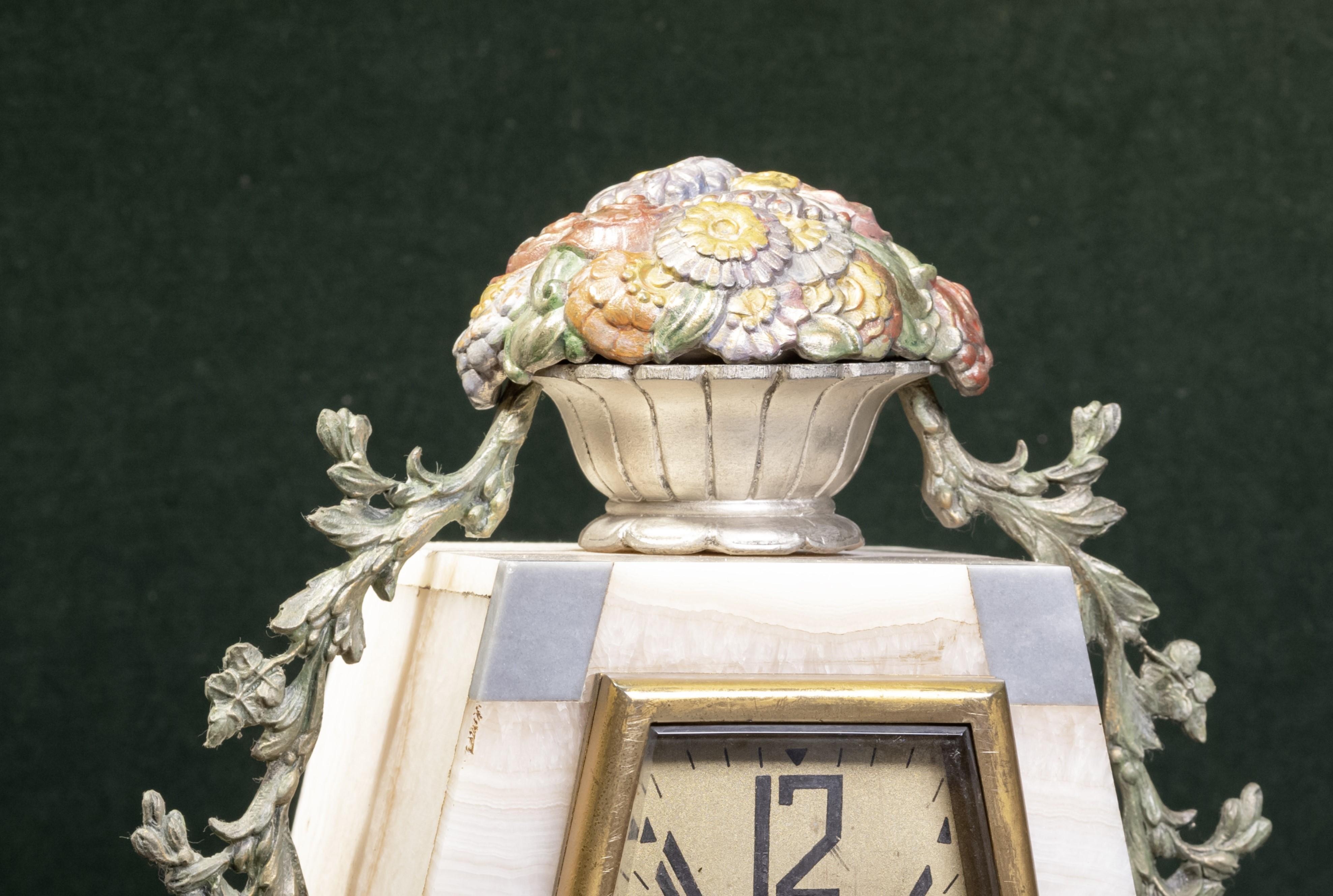 French art-deco clock In Good Condition For Sale In Zonhoven, BE