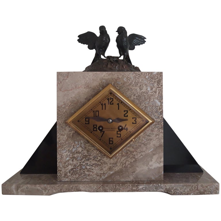 French Art Deco Clock For Sale at 1stdibs
