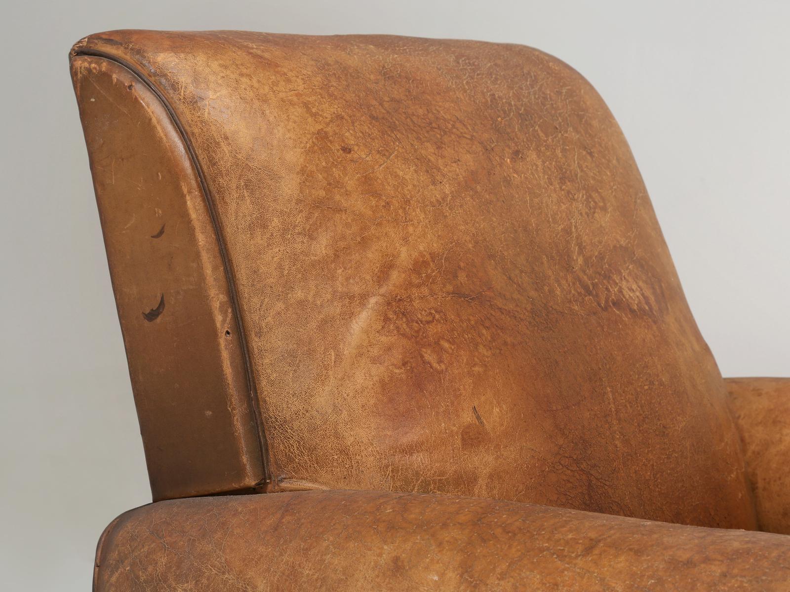 French Art Deco Club Chair Carefully Restored to Look Like it Wasn't Touched 2