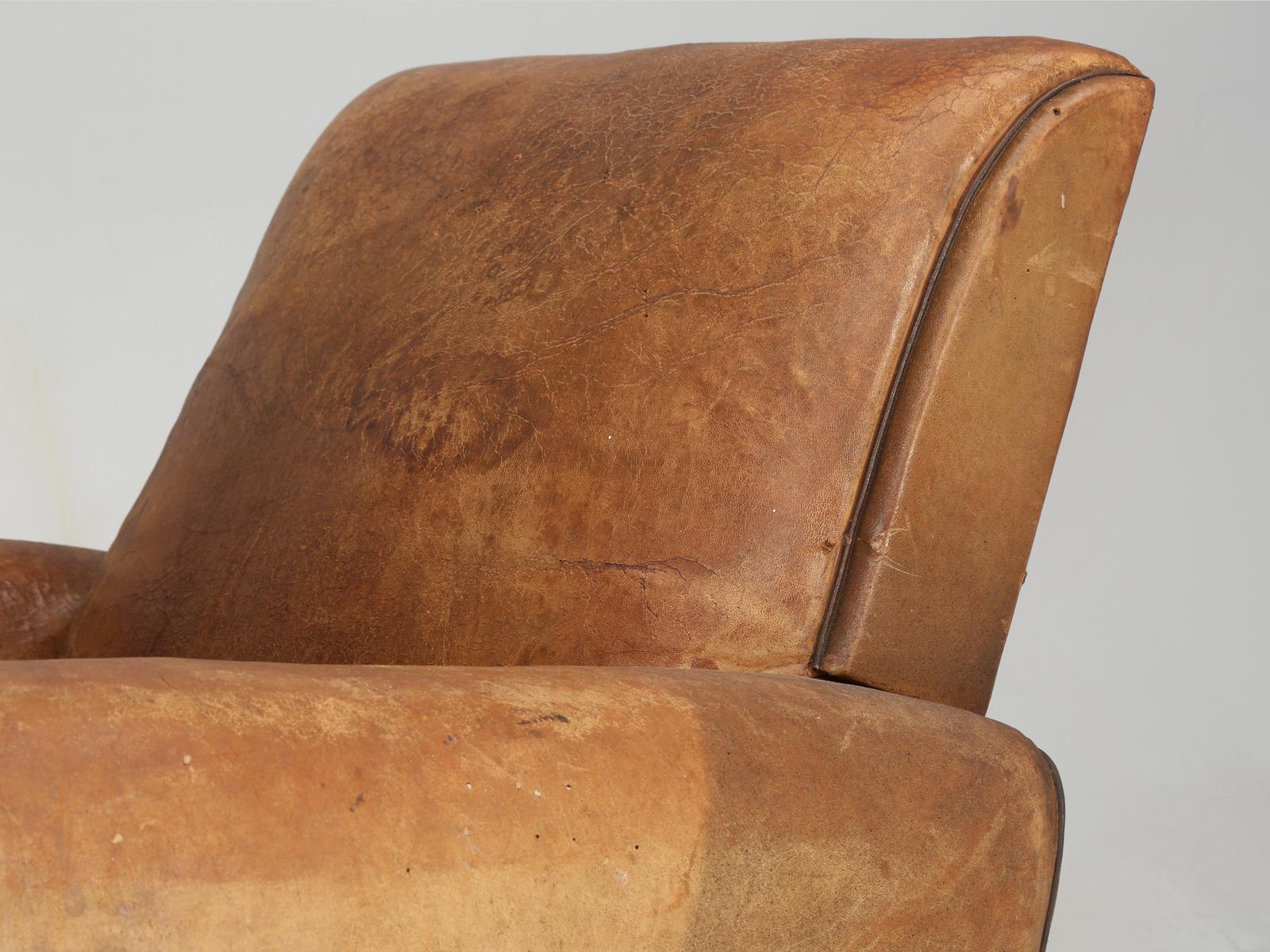 French Art Deco Club Chair Carefully Restored to Look Like it Wasn't Touched 3