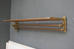 French Art Deco Coat and Hat Rack Made of Brass, 1920s