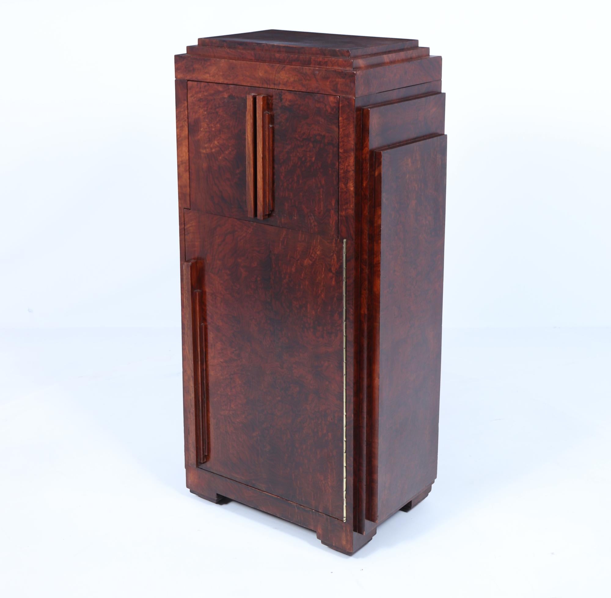French Art Deco Cocktail Cabinet In Good Condition For Sale In Paddock Wood Tonbridge, GB
