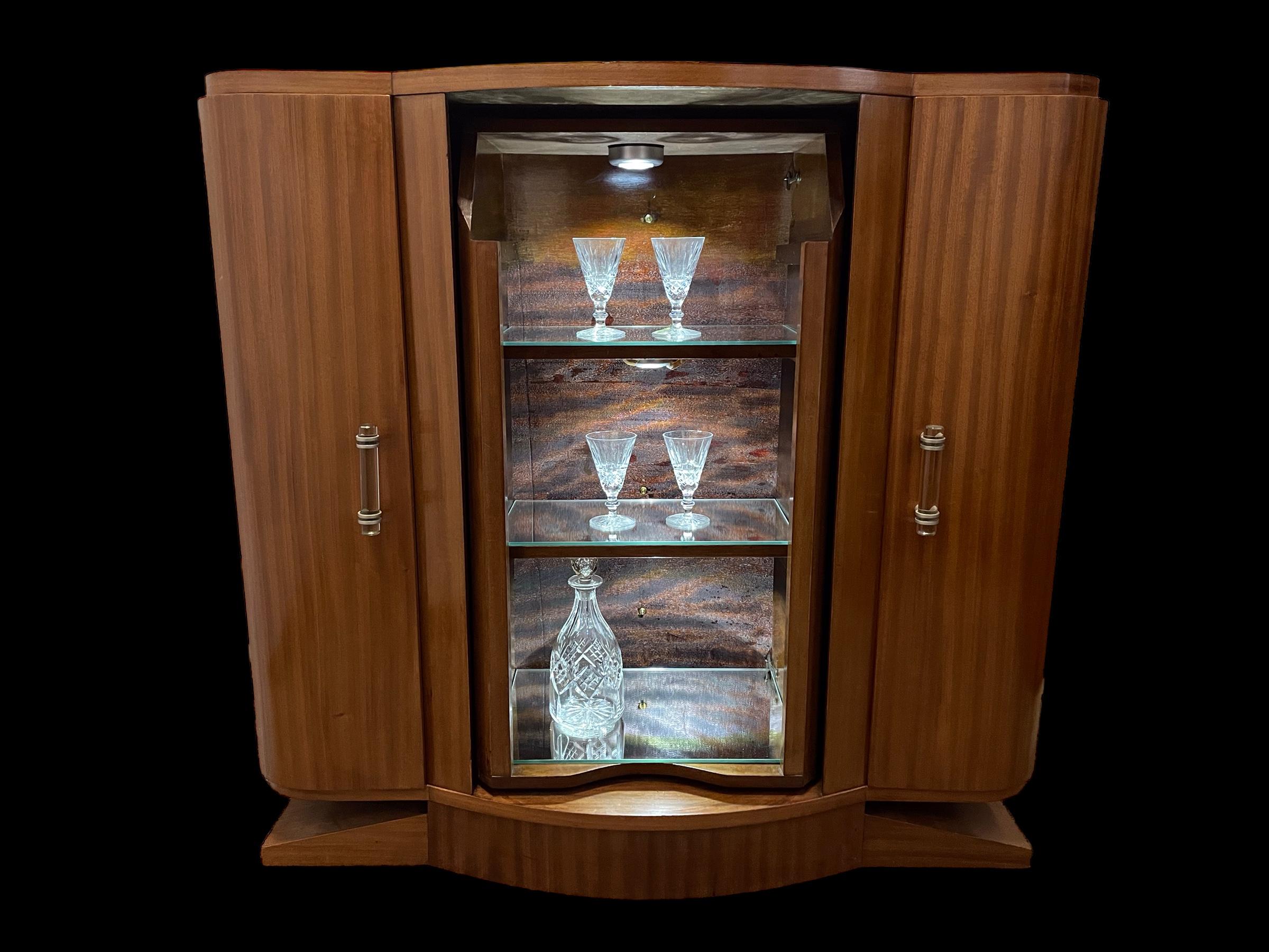French Art Deco Cocktail Cabinet For Sale 1