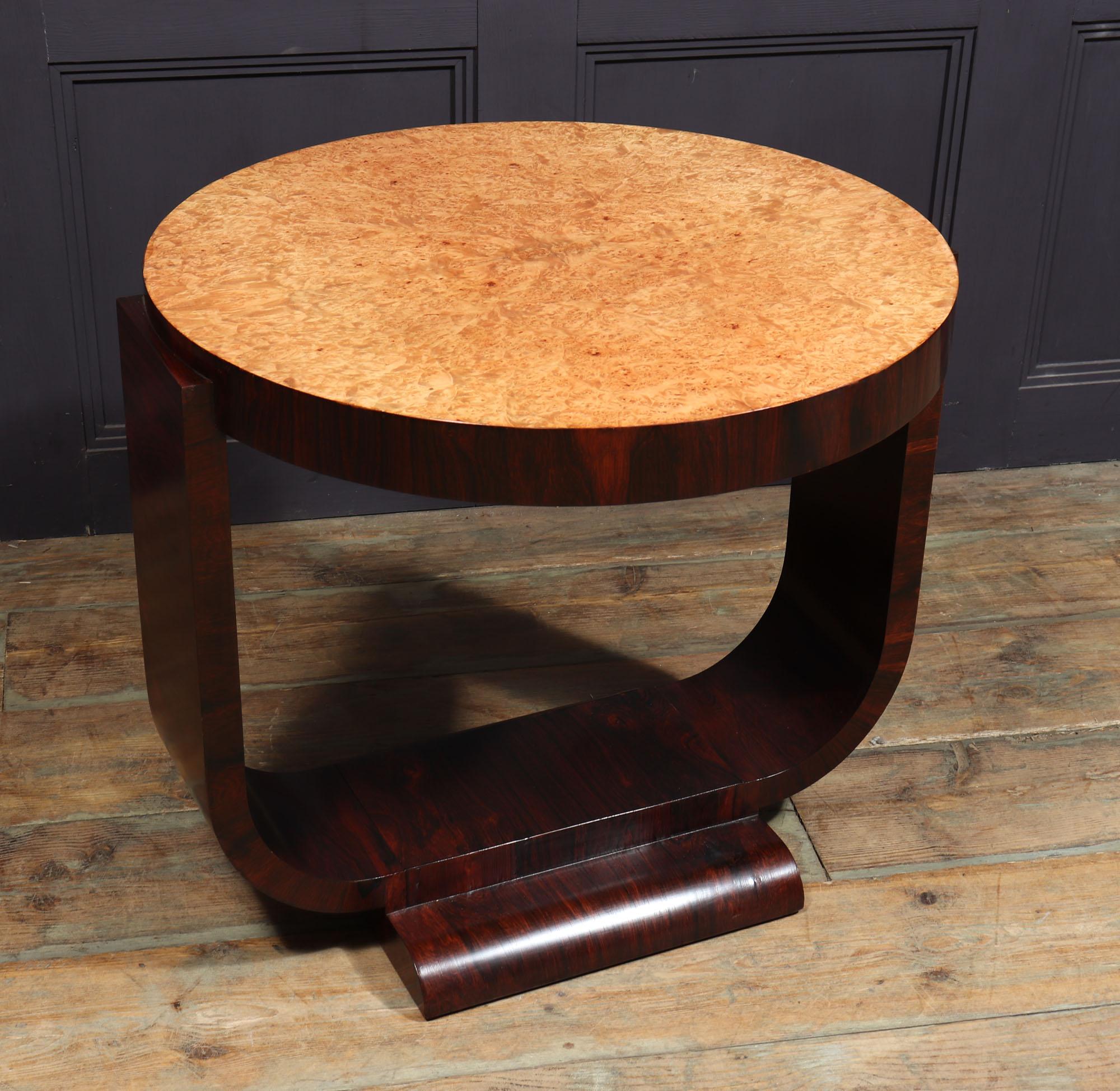 Maple French Art Deco Coffee Centre Table