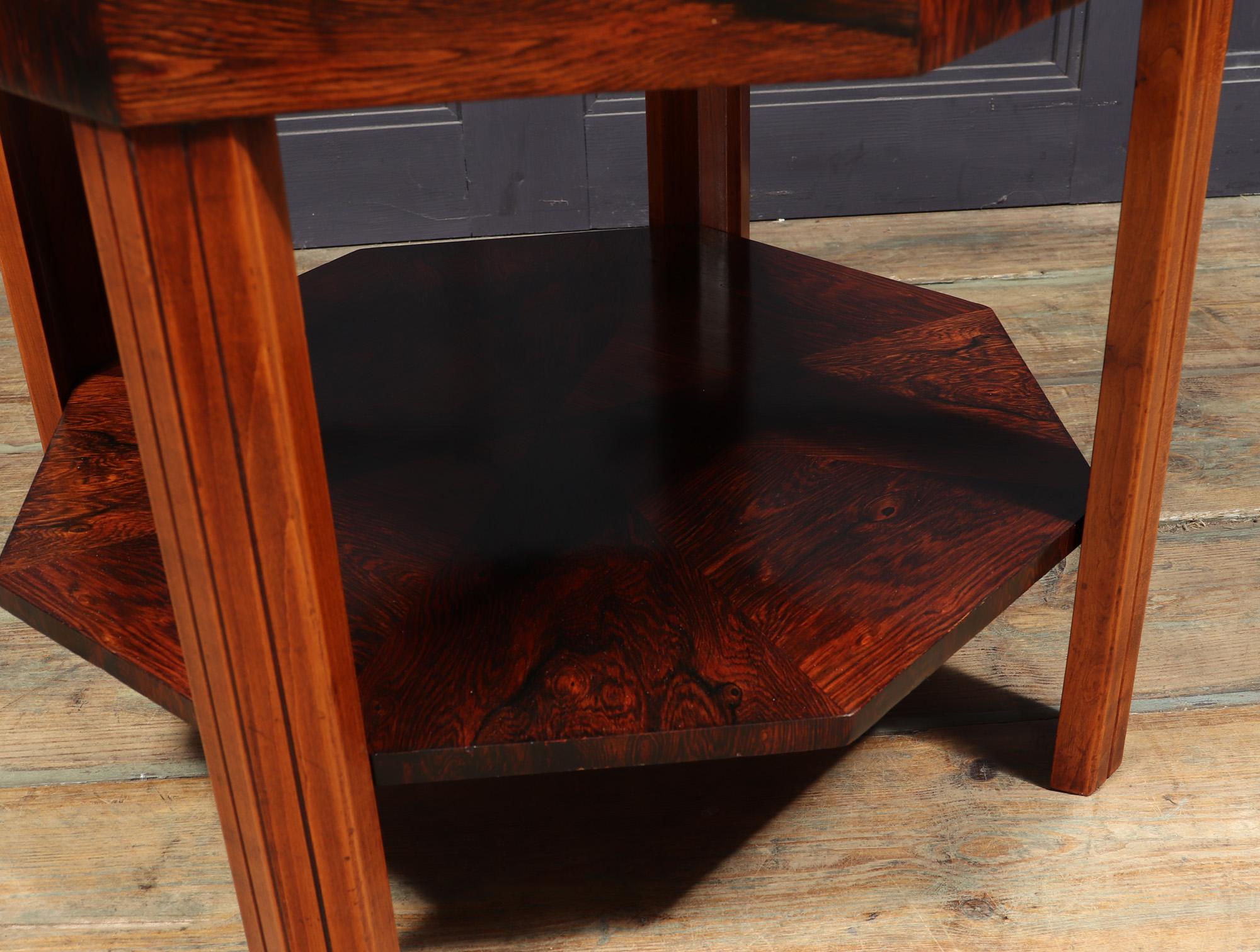 Rosewood French Art Deco Coffee Table c1930 For Sale