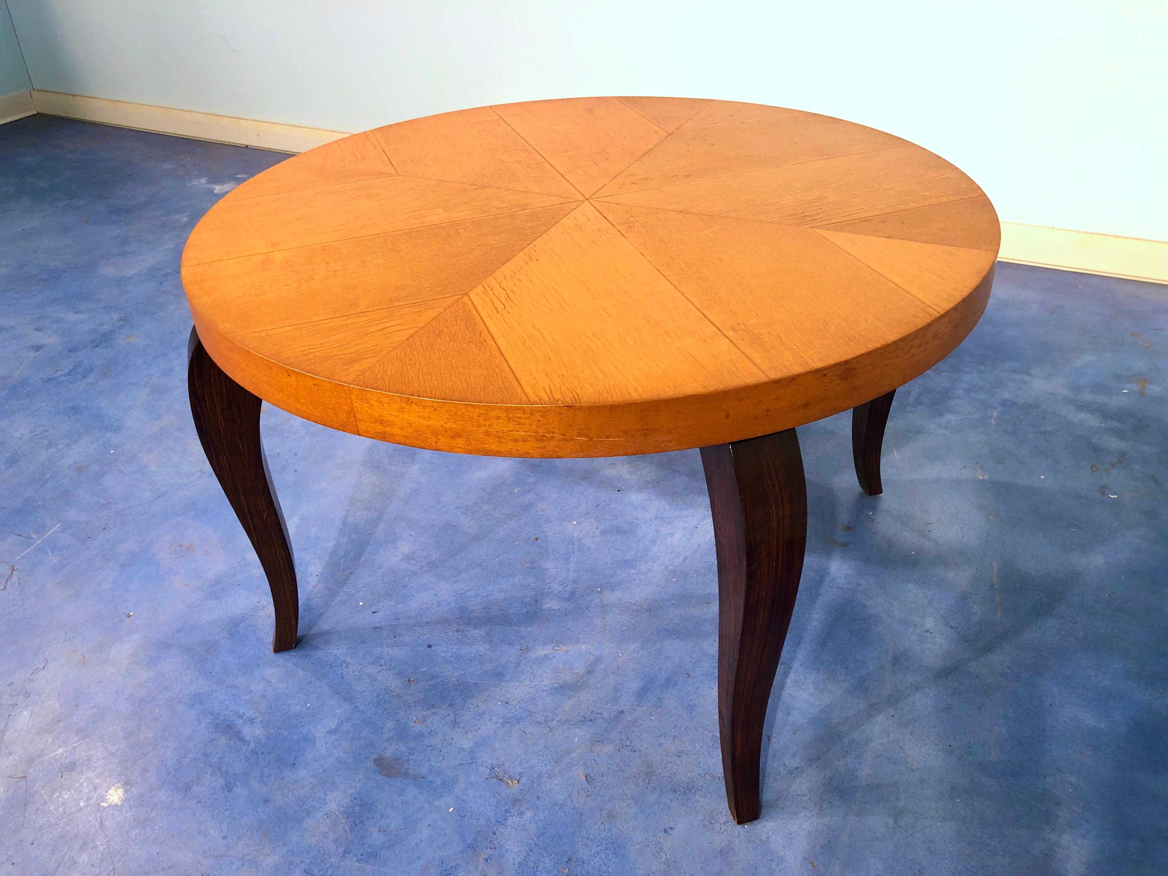 French Art Deco Maple Coffee Table, 1940s For Sale 2