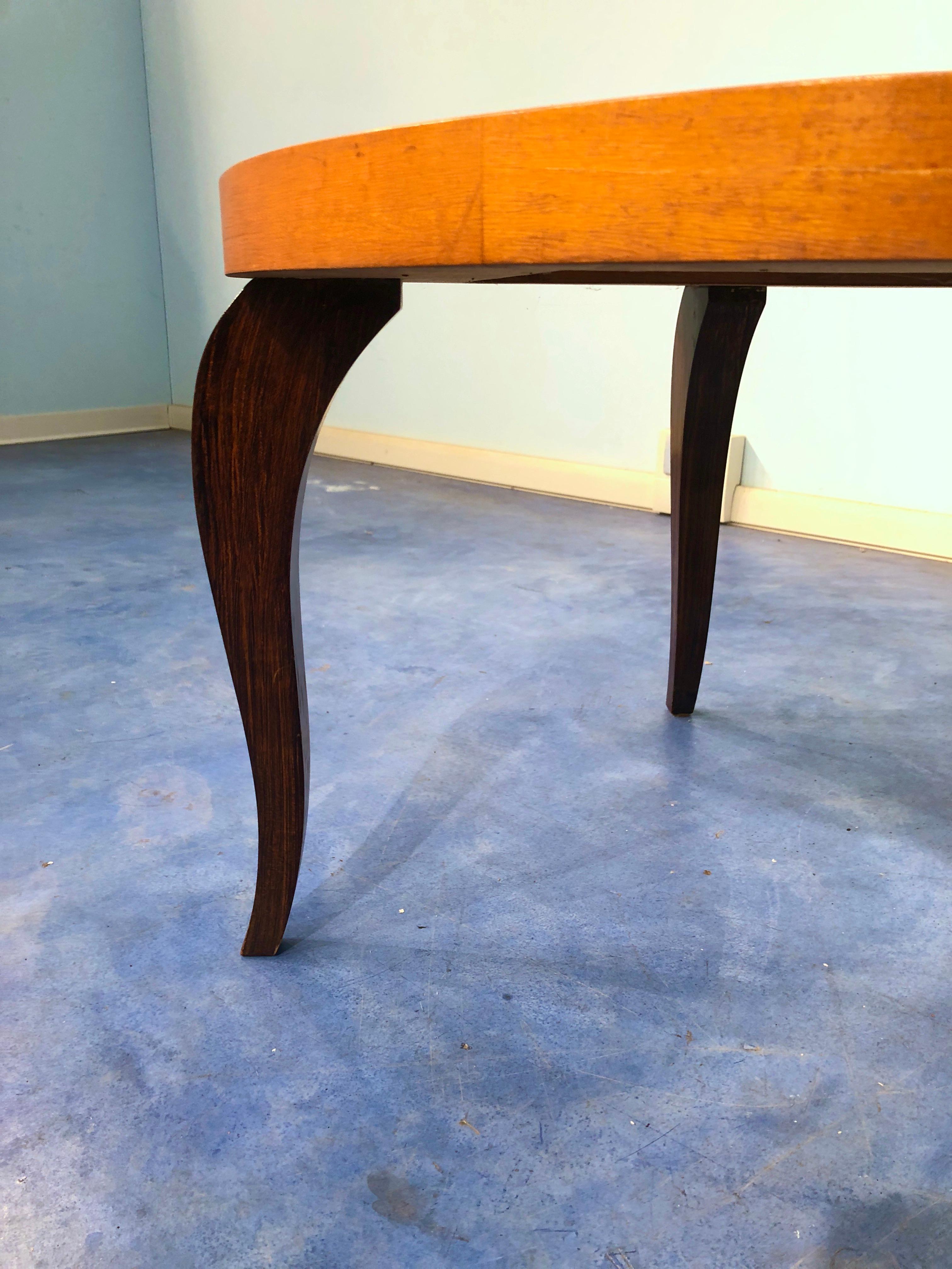 French Art Deco Maple Coffee Table, 1940s For Sale 4