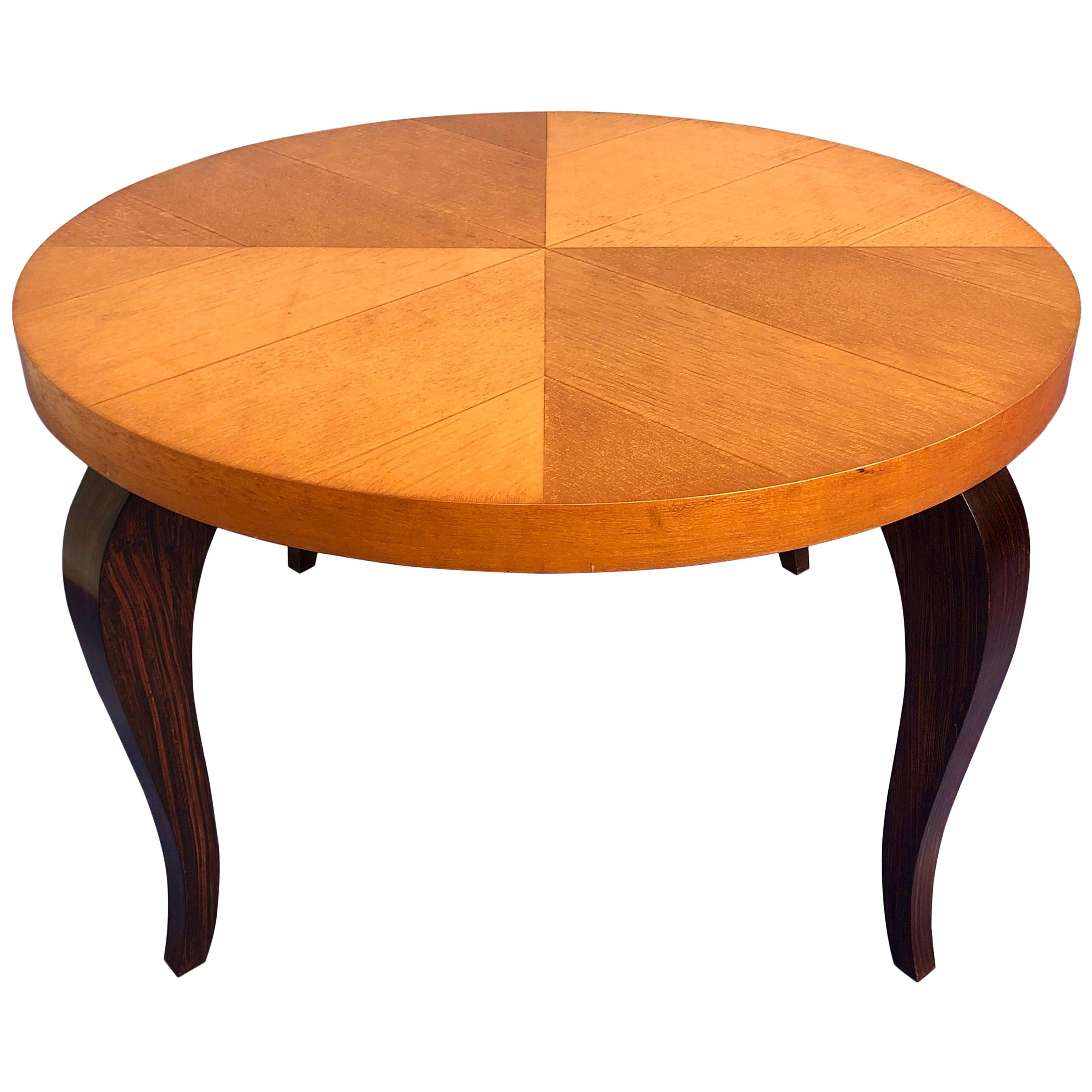 French Art Deco Maple Coffee Table, 1940s