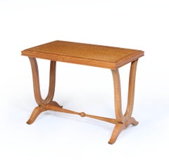 French Art Deco Coffee Table in Birdseye Maple