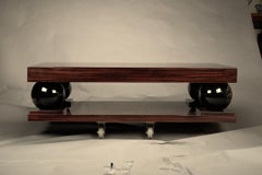 French Art Deco Coffee Table in Macassar