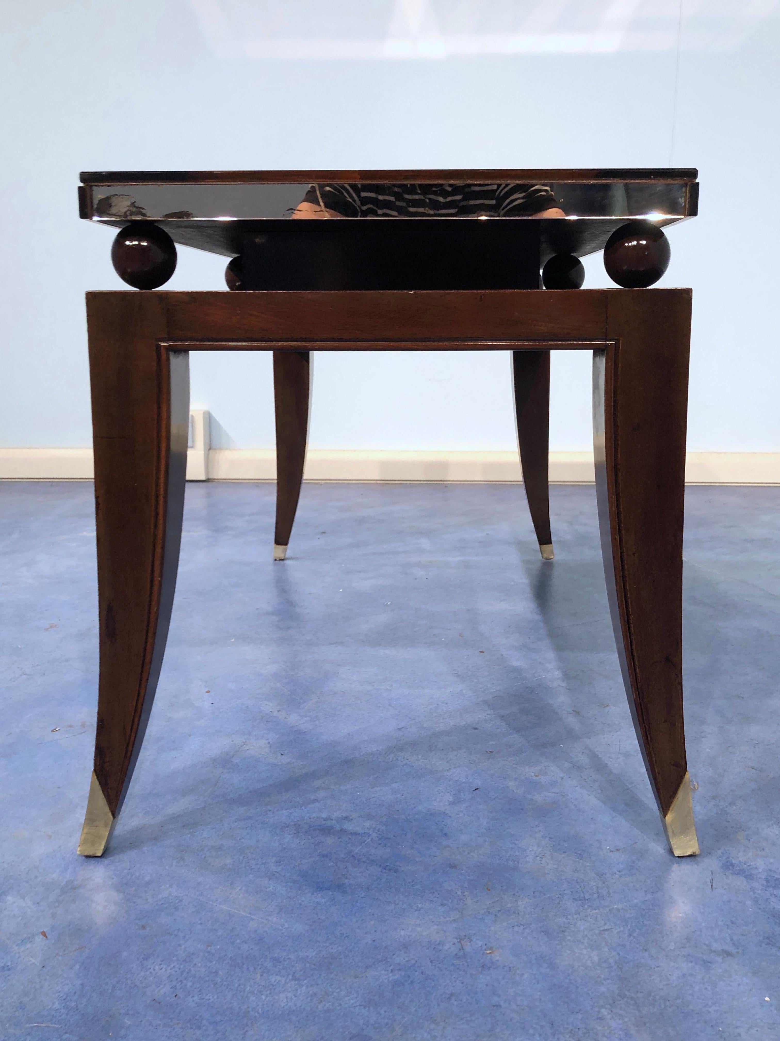 French Art Deco Coffee Table, in the Style of Pascaud, 1940 For Sale 10