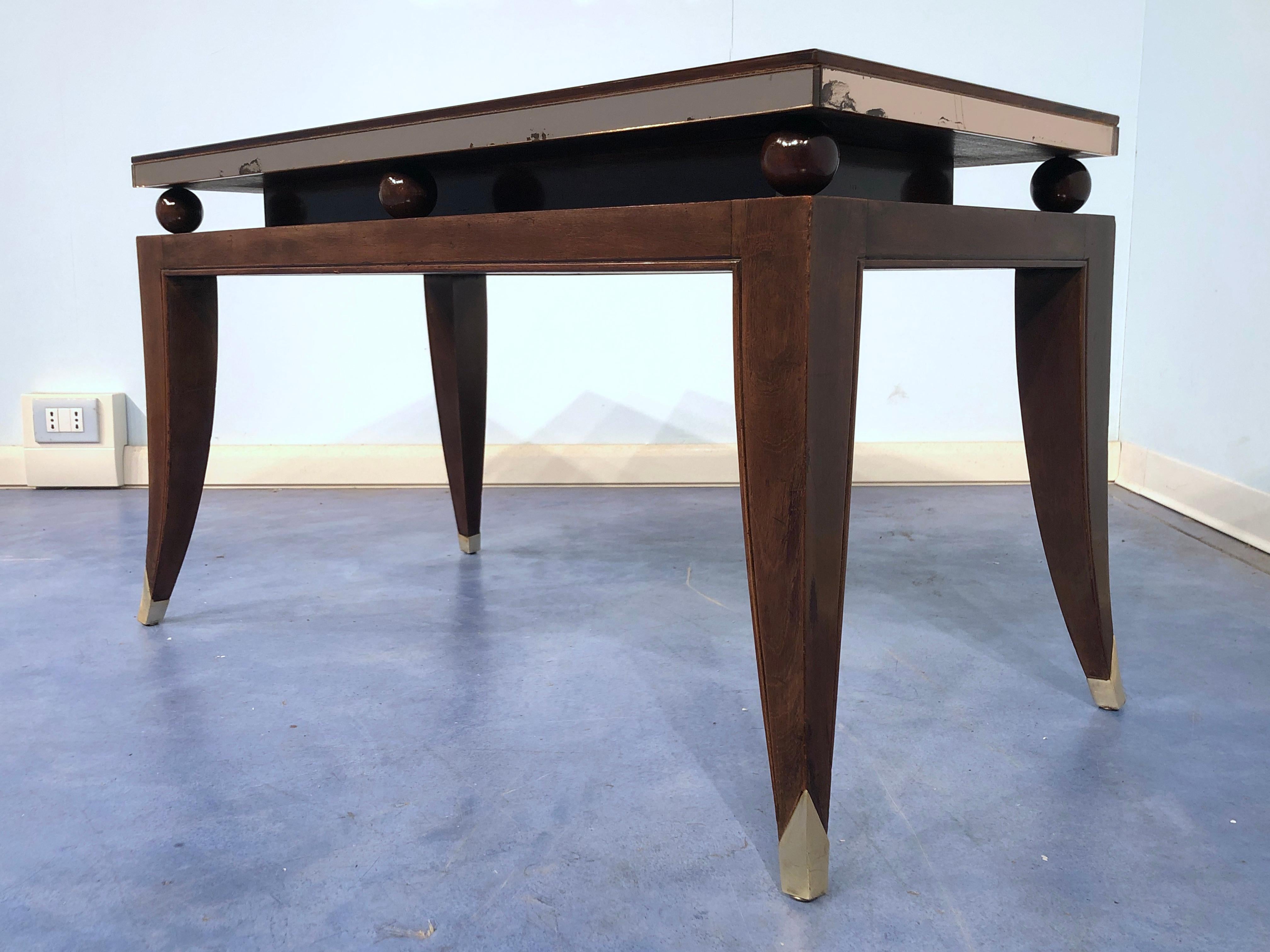 Mid-20th Century French Art Deco Coffee Table, in the Style of Pascaud, 1940 For Sale