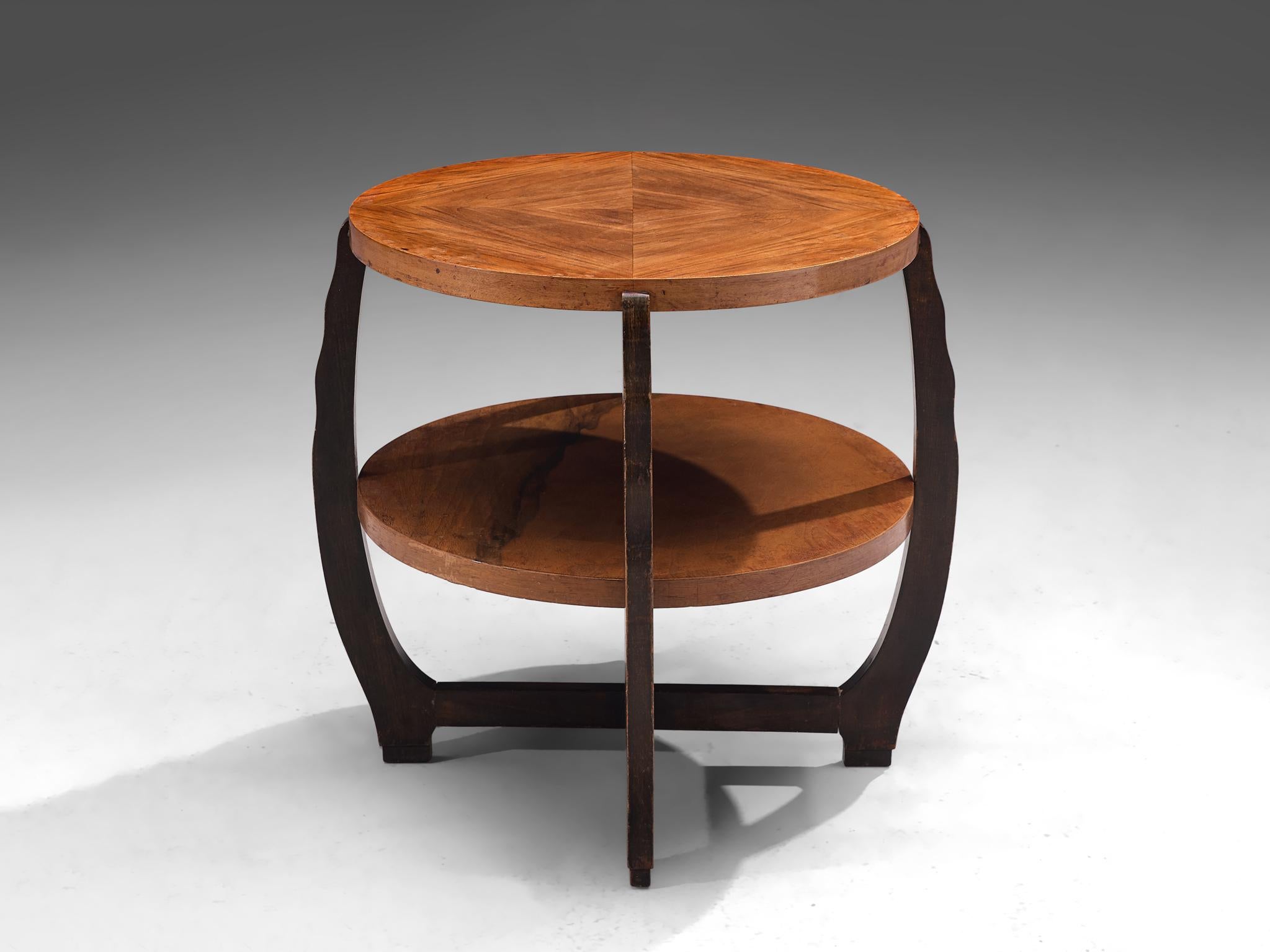 Mid-20th Century French Art Deco Side Table in Walnut