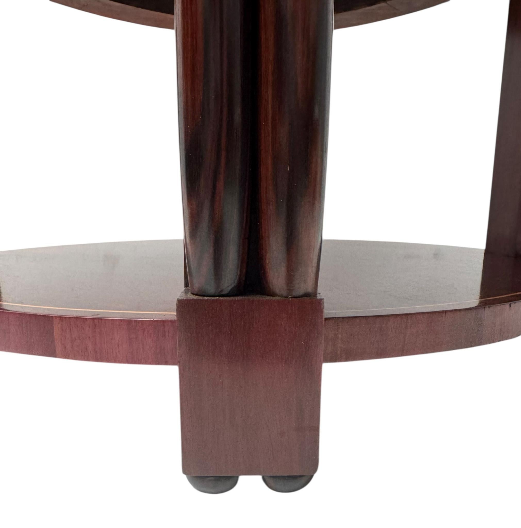 French Art Deco Coffee Table or Cocktail Table with Marble Top, 1930s For Sale 6
