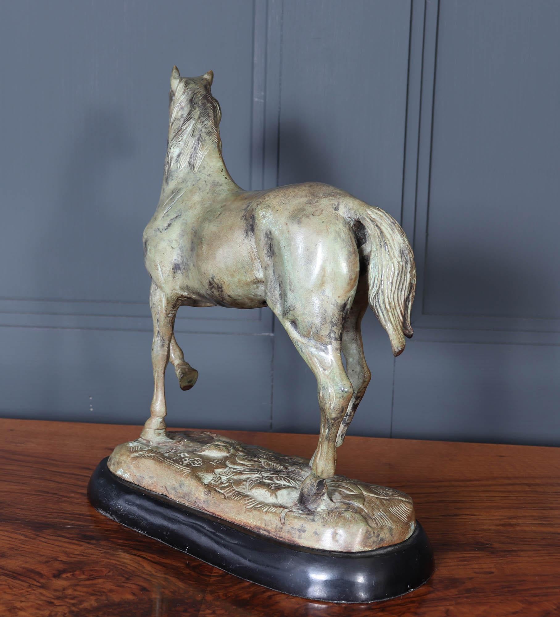 Bronzo dipinto a freddo di un cavallo in stile Art Deco francese in vendita 1