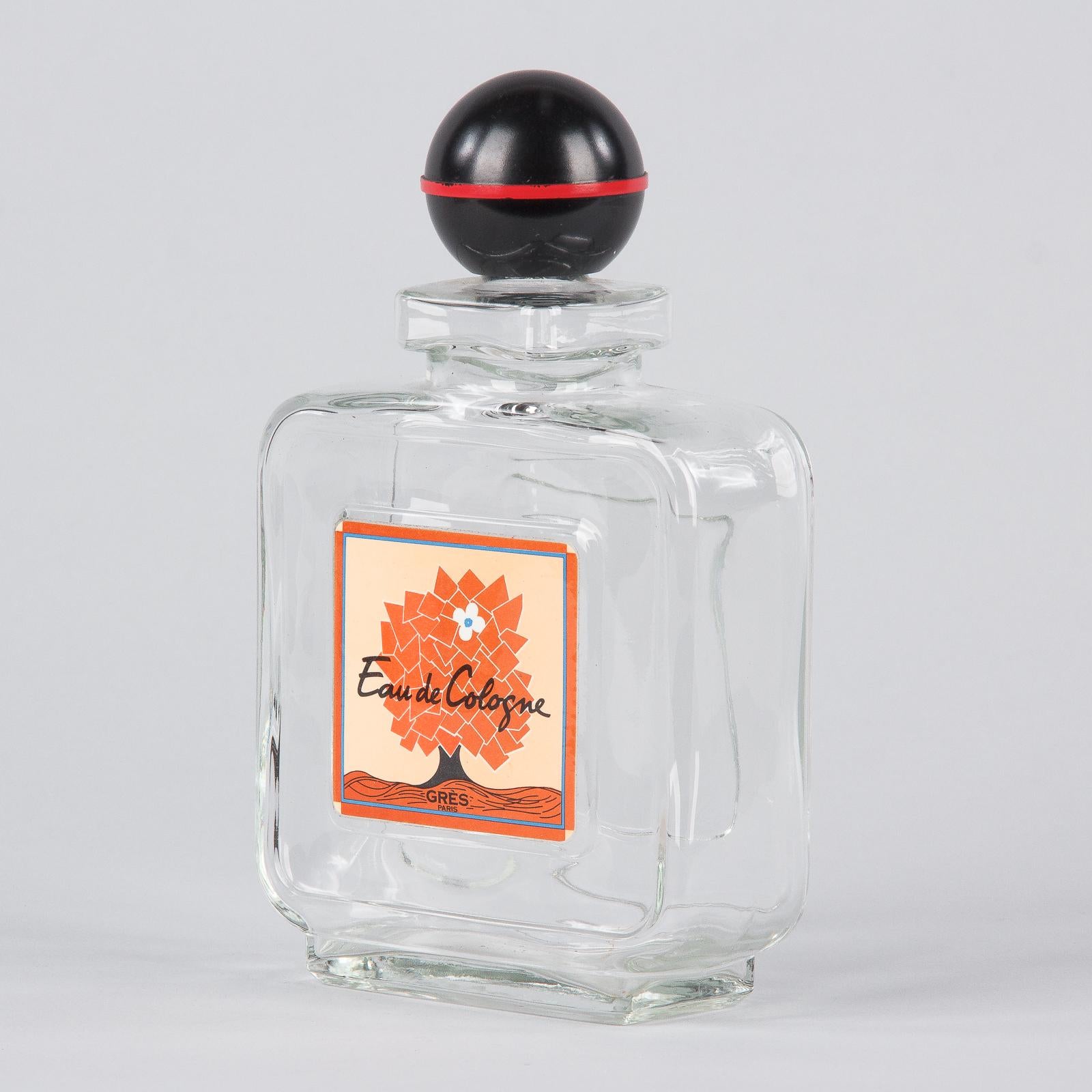 French Art Deco Cologne Perfume Bottle, 1930s 1
