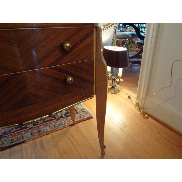 French Art Deco Commode or Chest with Bronze Hardware, After Jules Leleu 1