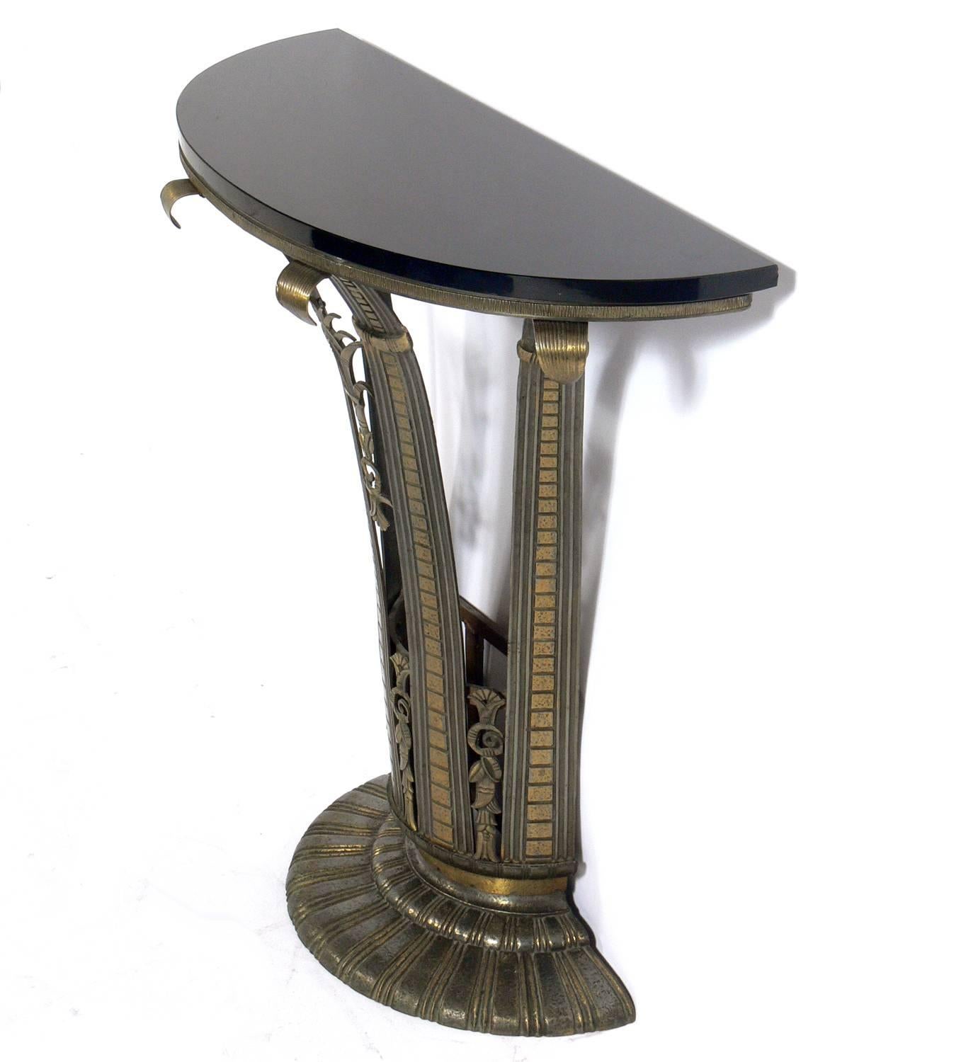 Mid-20th Century French Art Deco Console and Mirror