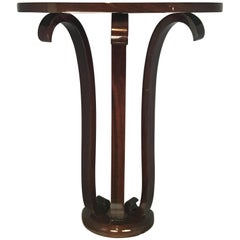 French Art Deco Console in Brazilian Rosewood Attributed to Jules Leleu