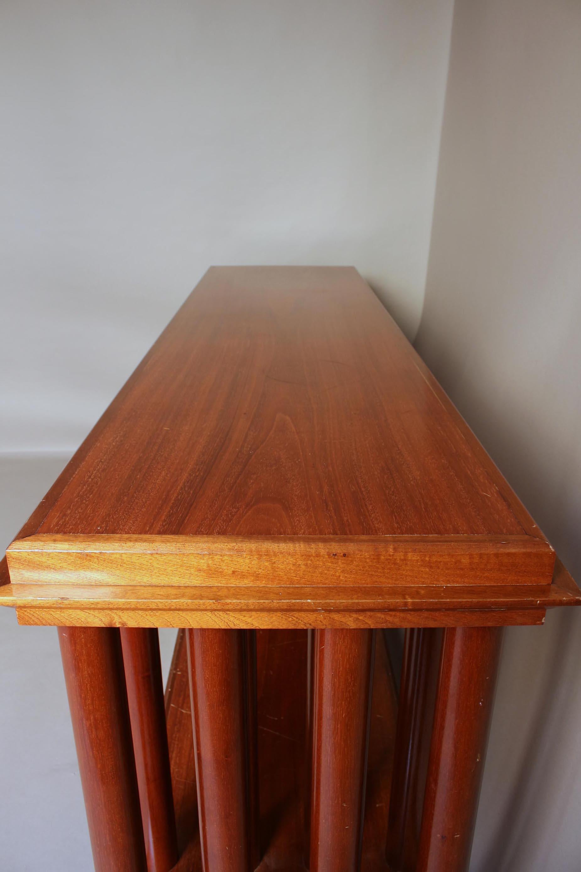 A Fine French Art Deco Mahogany Two Tier Console or Sofa Table For Sale 4