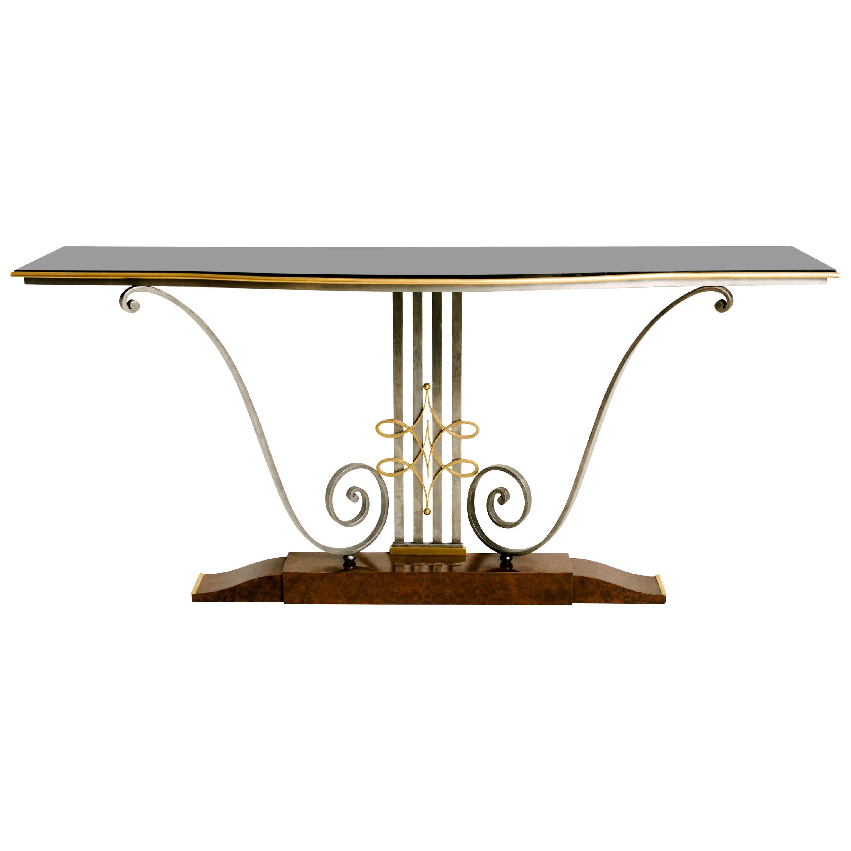 French Art Deco Console Table by Raymond Subes