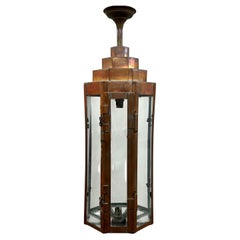 Farol francés Art Déco de cobre
