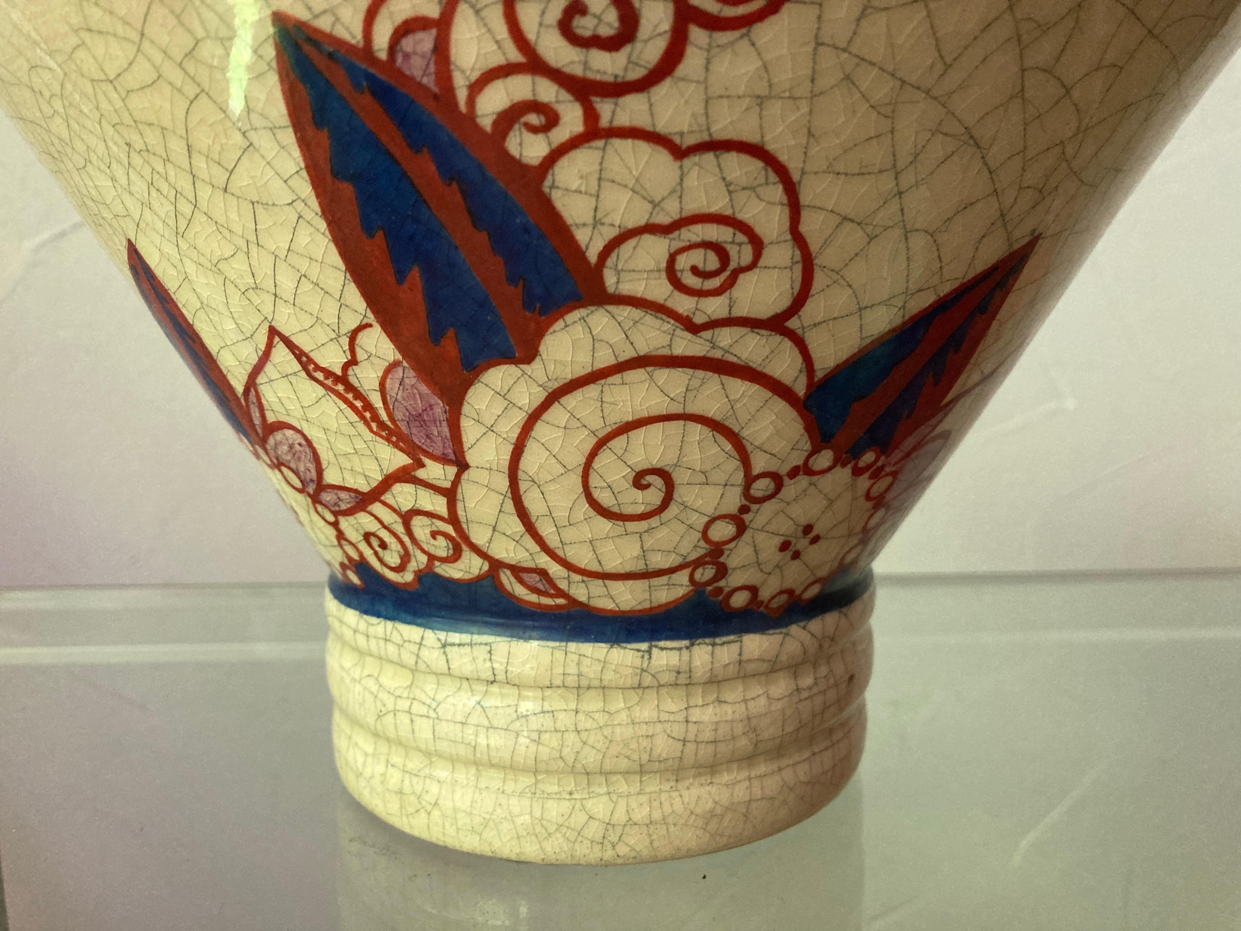 Französische Schale aus Craquelé-Keramik im Art déco-Stil von Jacques Adnet, Firma Lusca, 1925 im Angebot 8