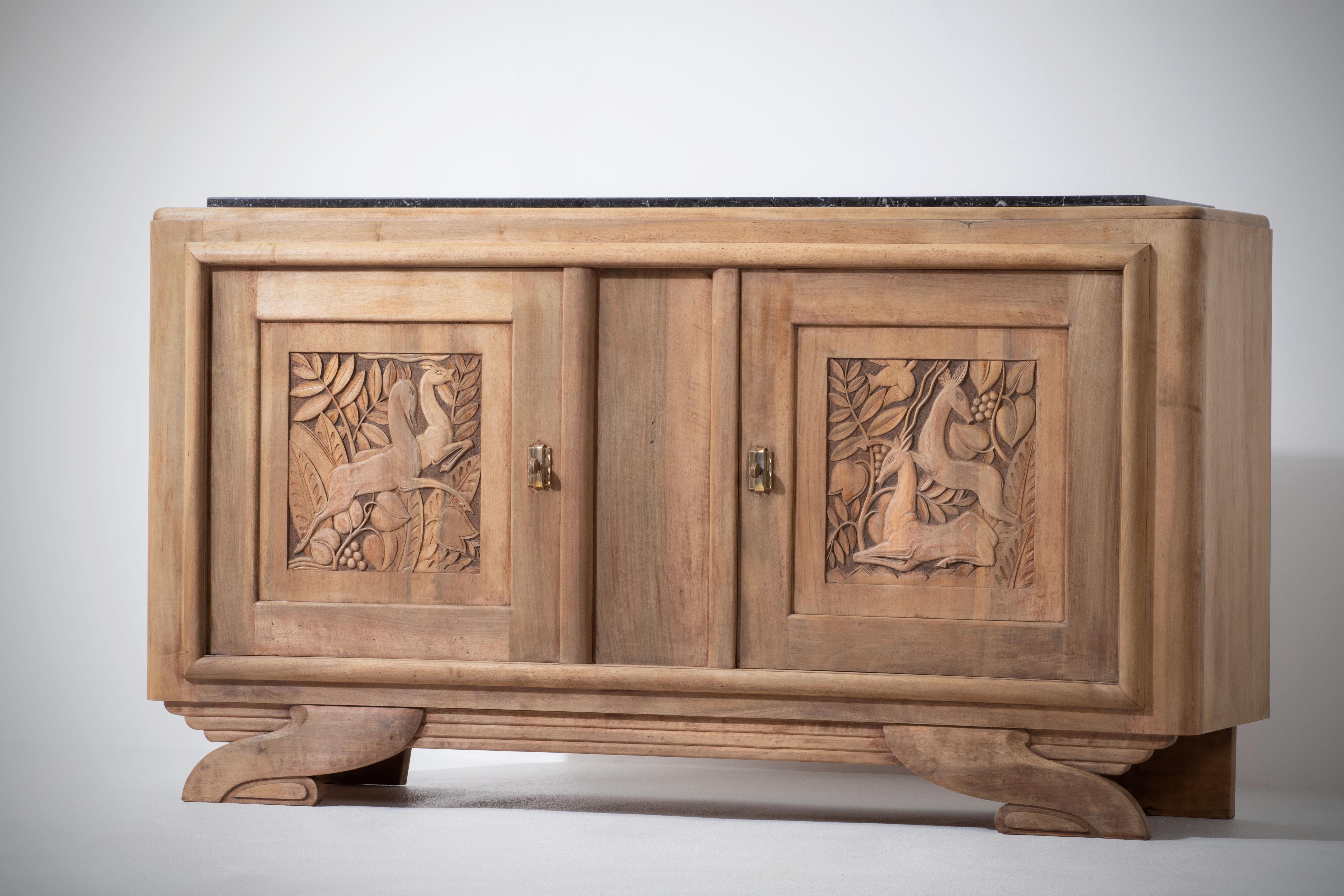French Art Deco Credenza, 1940s For Sale 5