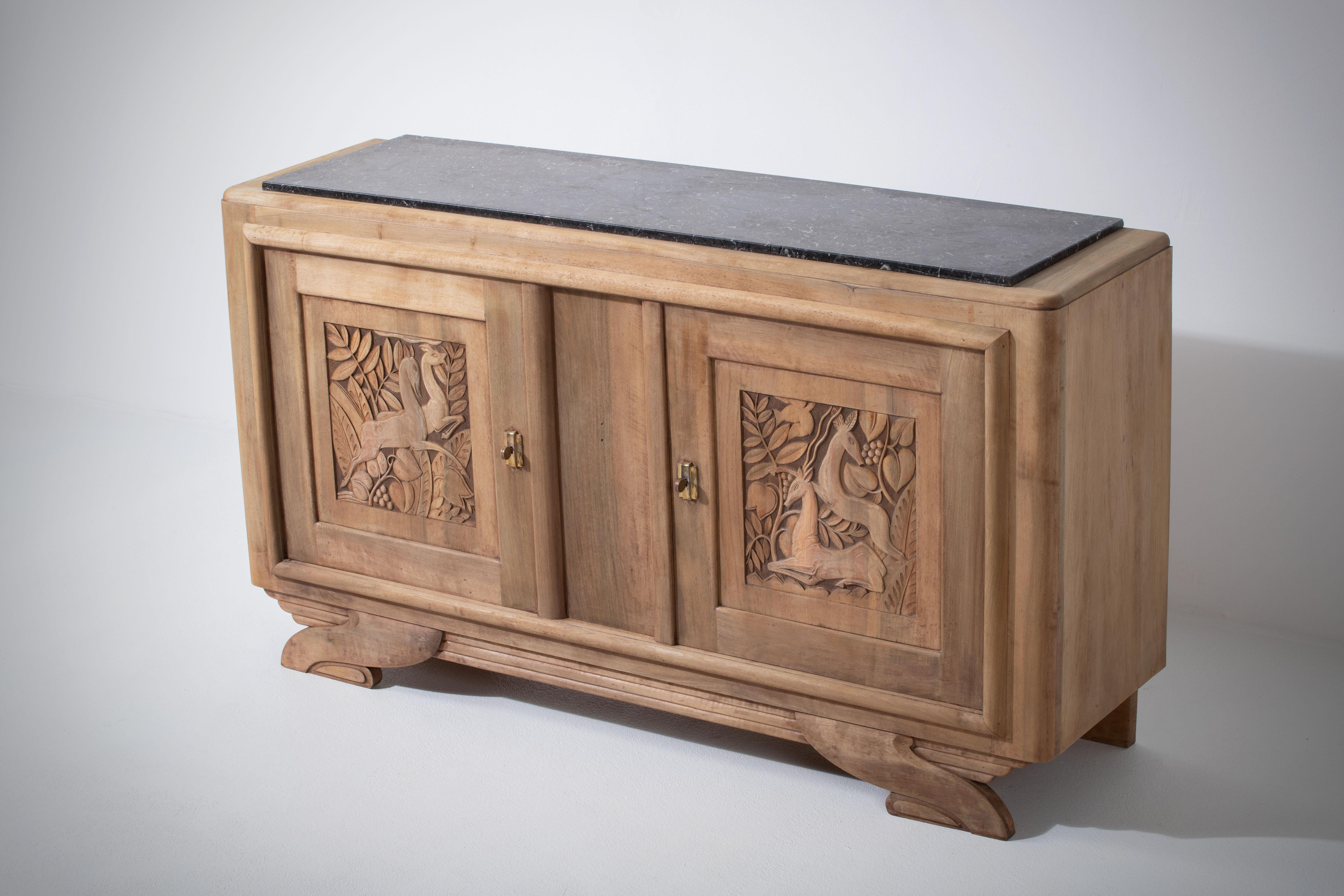 French Art Deco Credenza, 1940s For Sale 10