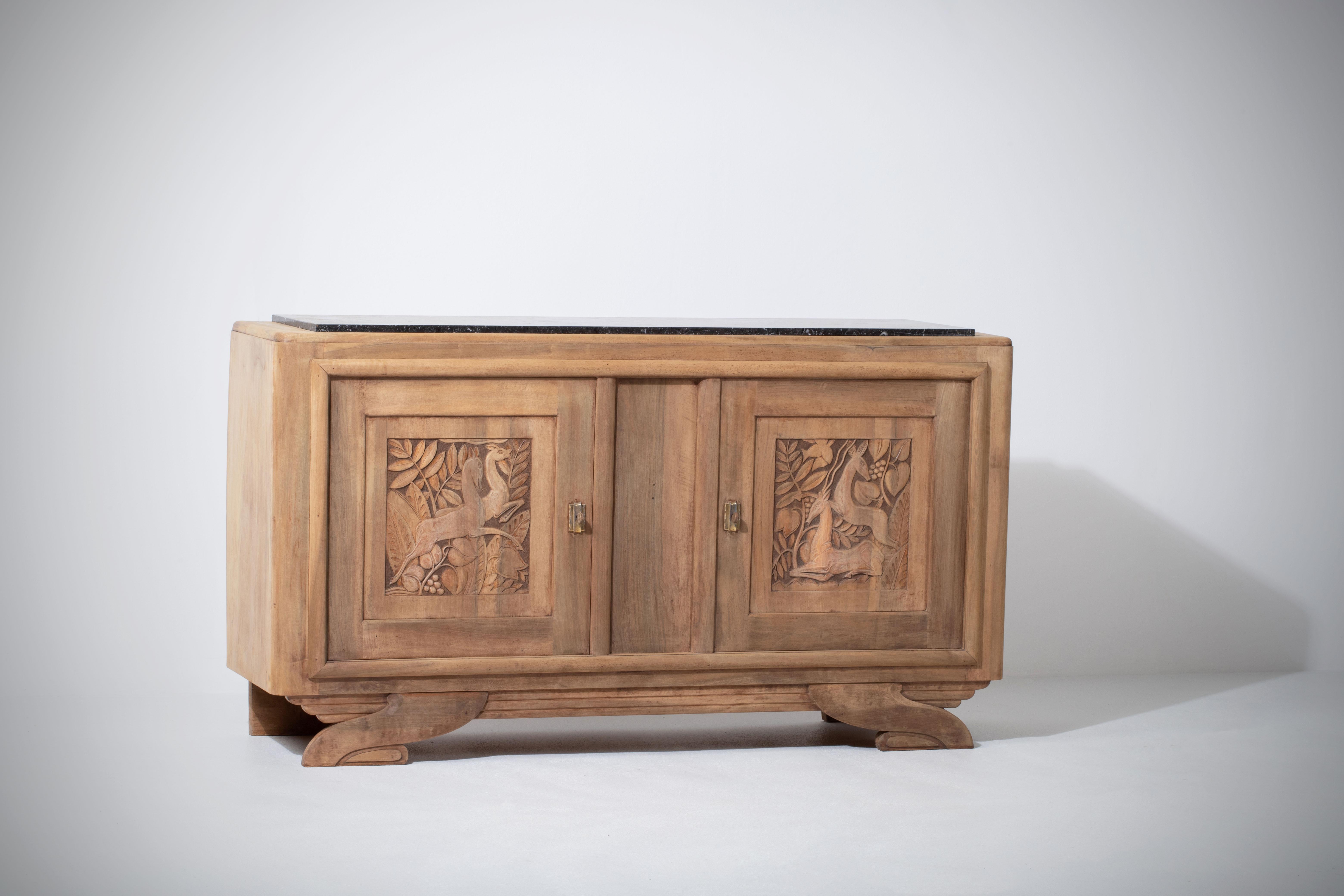 French Art Deco Credenza, 1940s For Sale 1