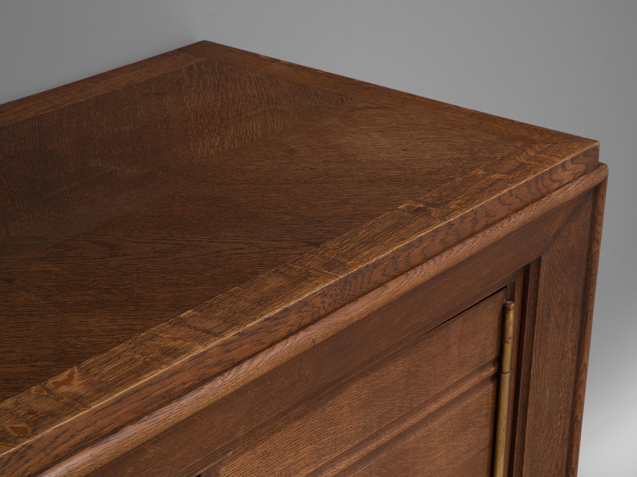 French Art Deco Credenza in Darkened Oak 1