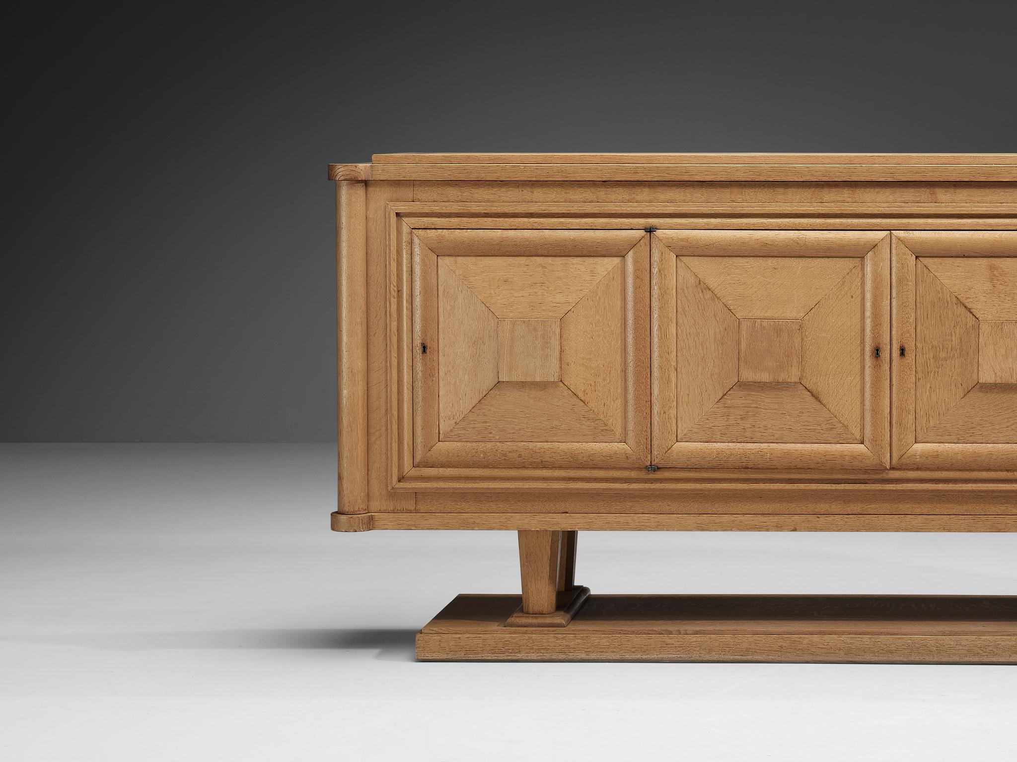 French Art Deco Credenza in Oak 4