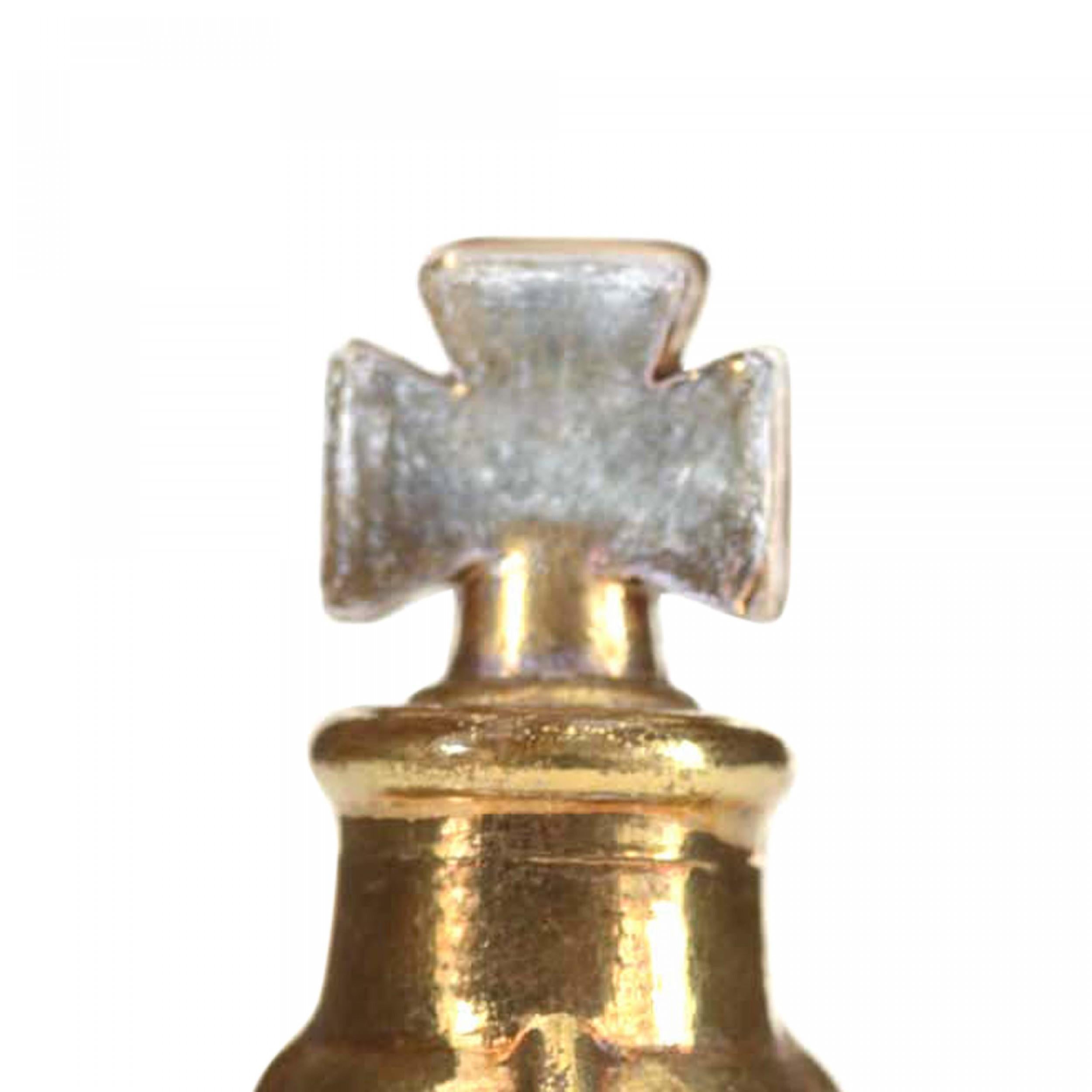 Glass French Art Deco Crown Jewel by Matchabelli Perfume Bottle For Sale