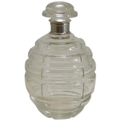 Carafe Art déco française en cristal et argent sterling signée Keller, Paris