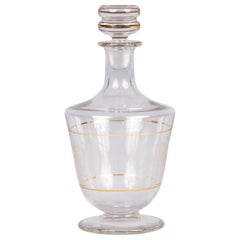 French Art Deco Crystal Carafe, 1930s