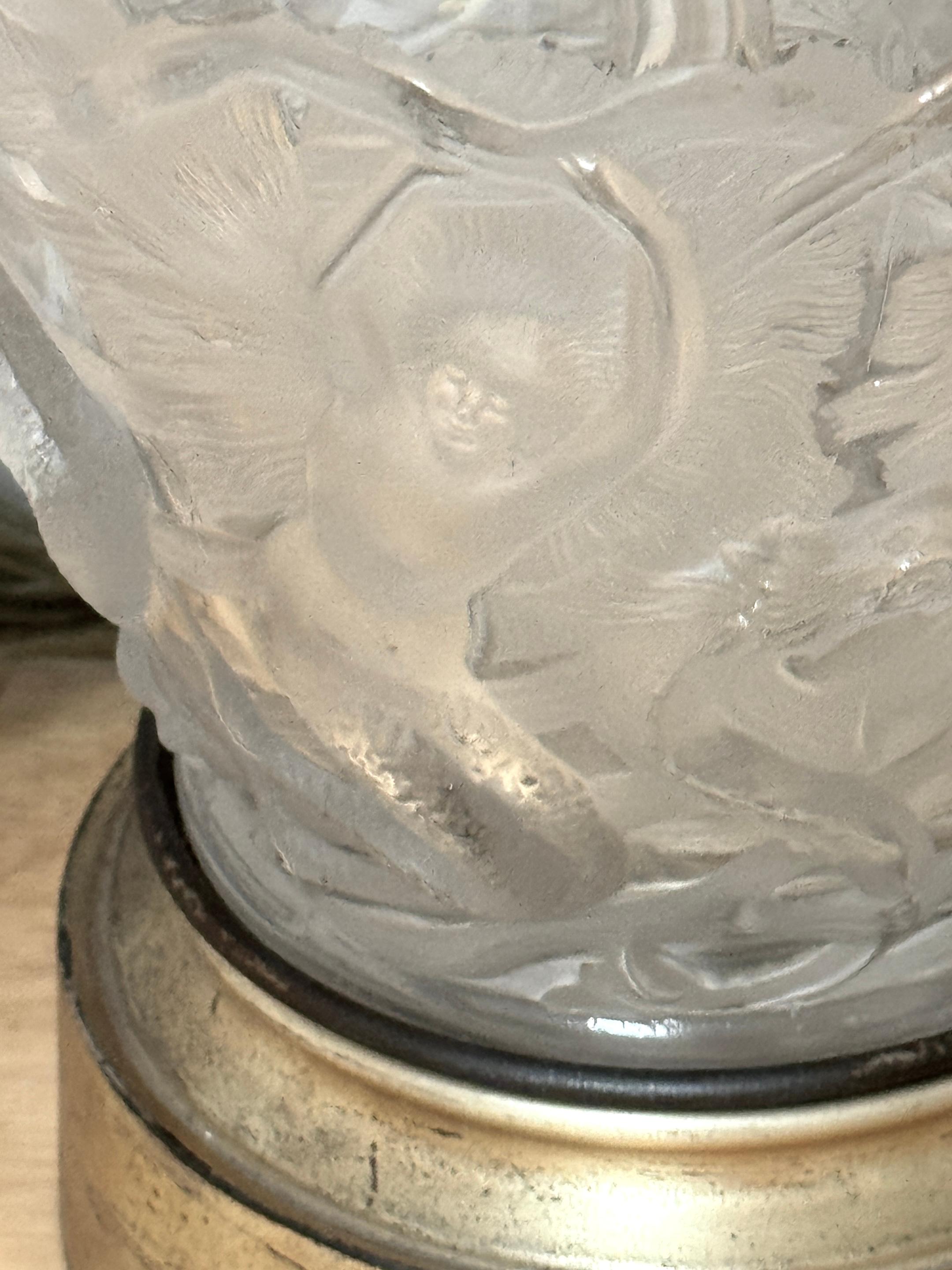 Lampe Art déco française Mermaids & Dolphin's par Verlys Glass en vente 6