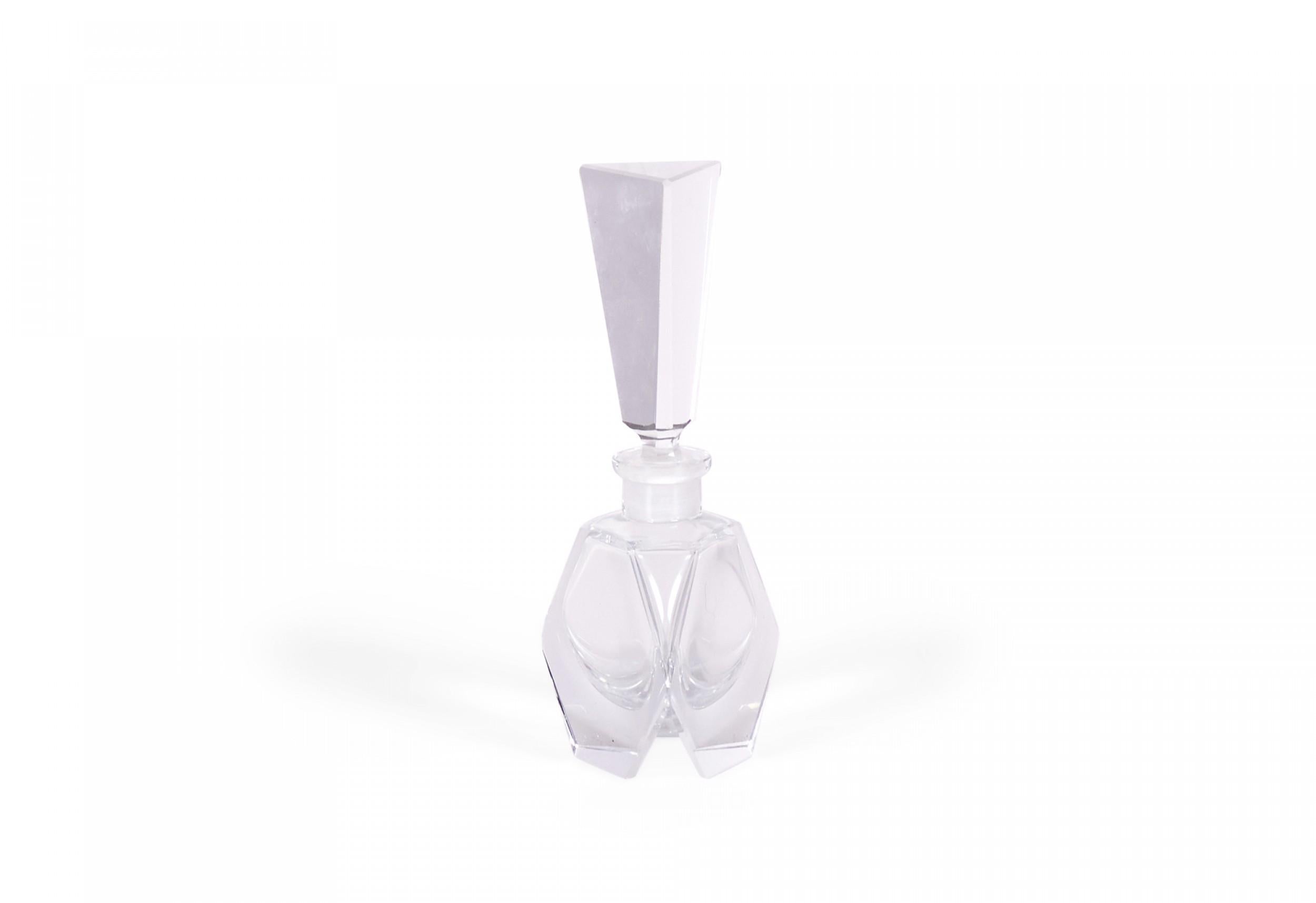 Frasco de perfume francés Art Déco de cristal Art Decó en venta