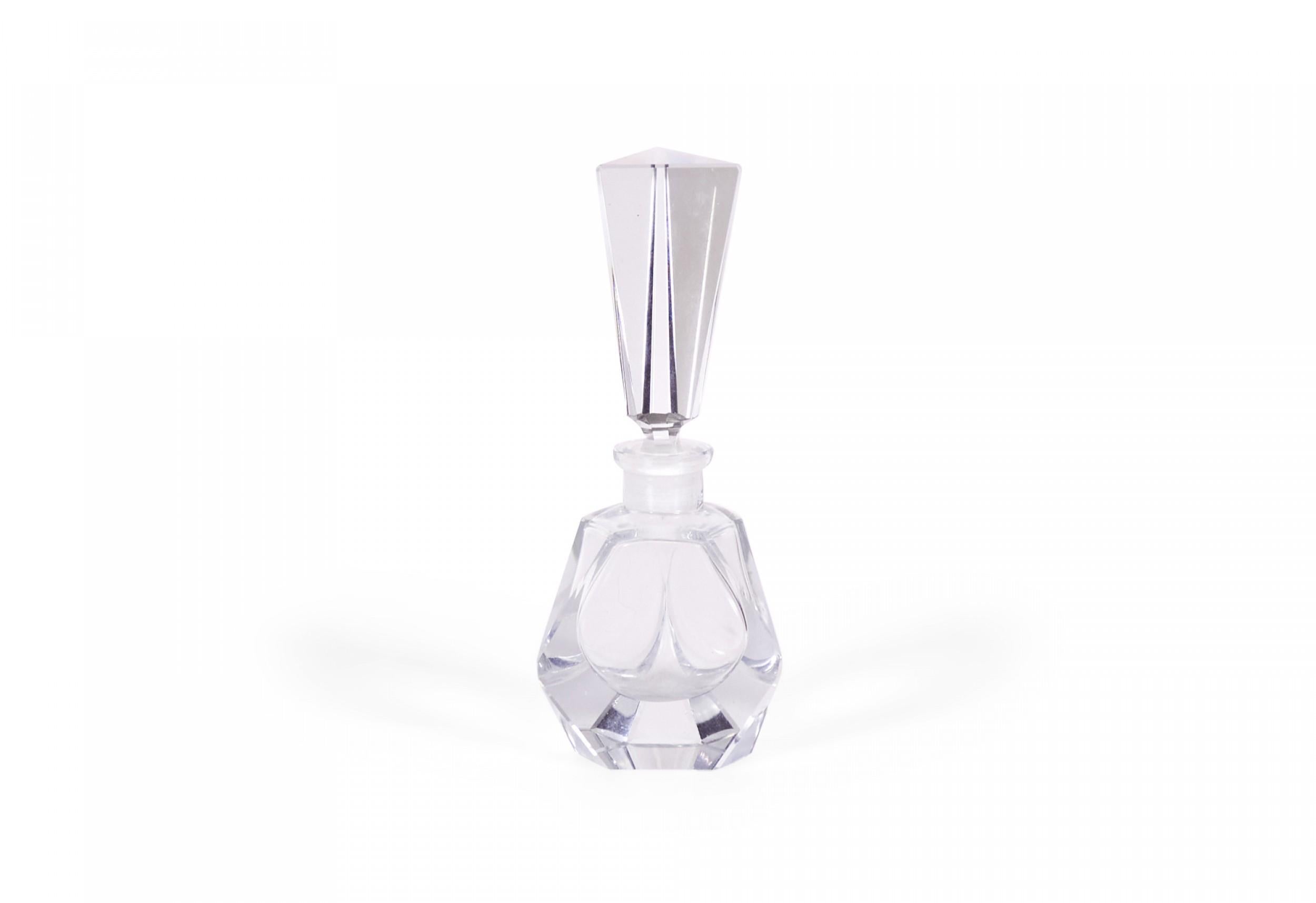 Frasco de perfume francés Art Déco de cristal Francés en venta
