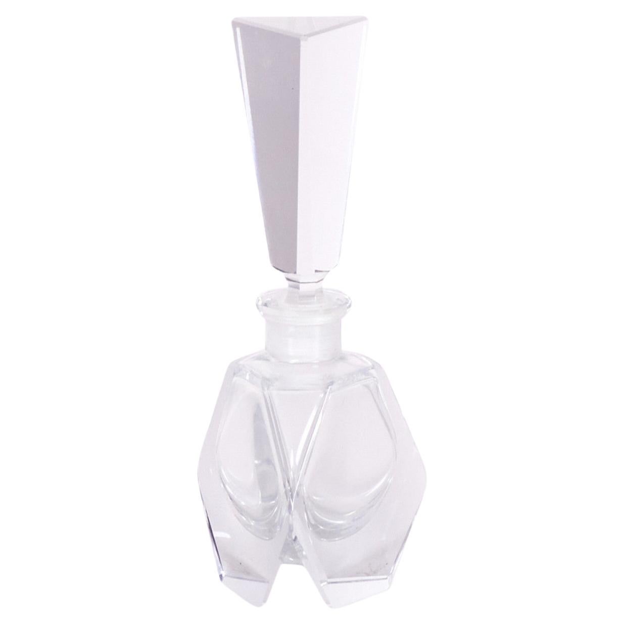 French Art Deco Crystal Perfume Bottle