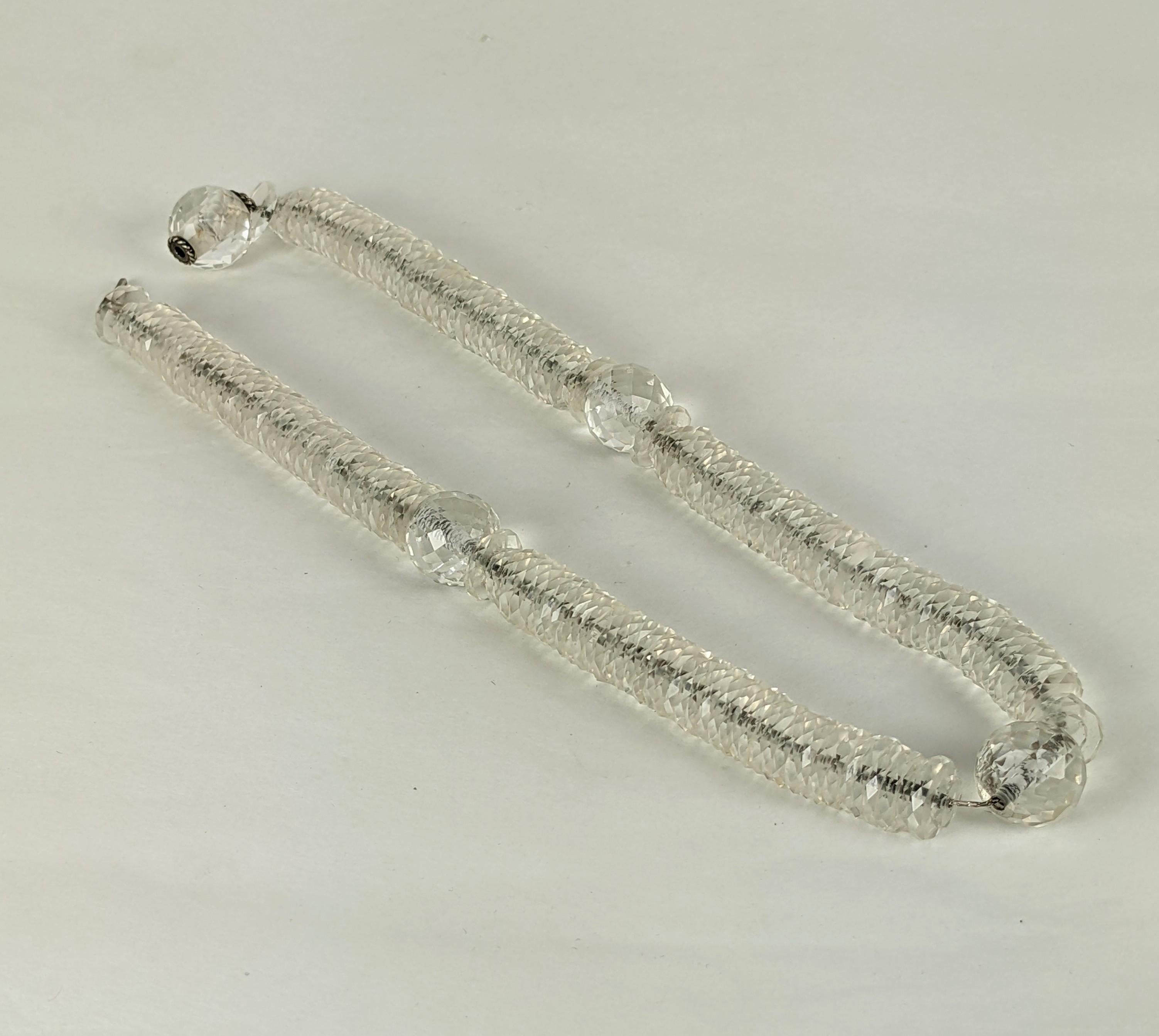  Rondelle-Halskette aus Kristall im Art-déco-Stil (Art déco) im Angebot