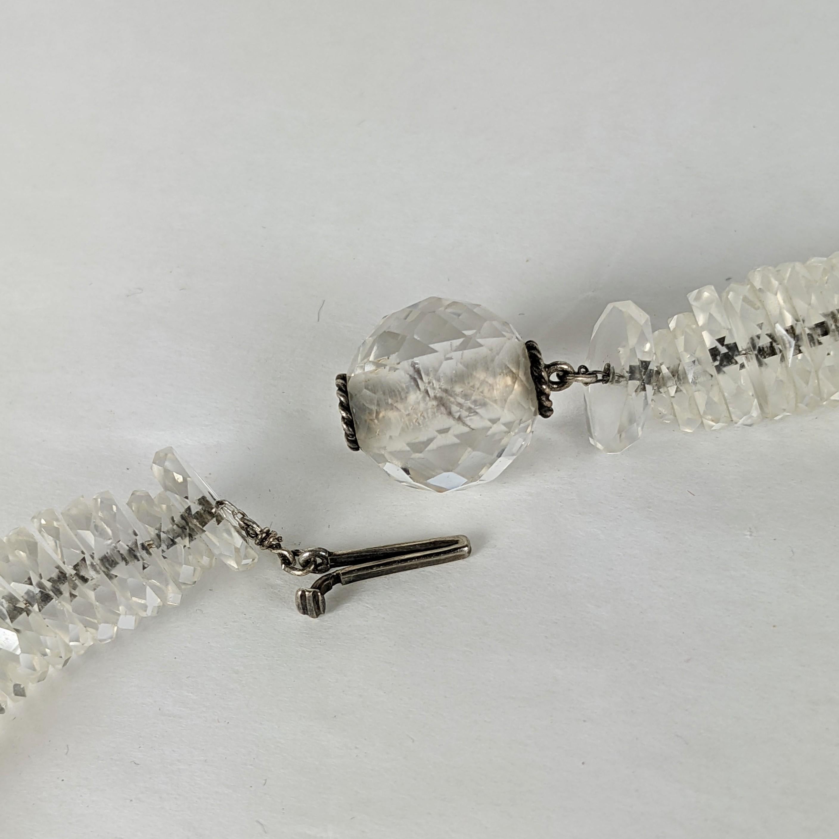  Rondelle-Halskette aus Kristall im Art-déco-Stil für Damen oder Herren im Angebot