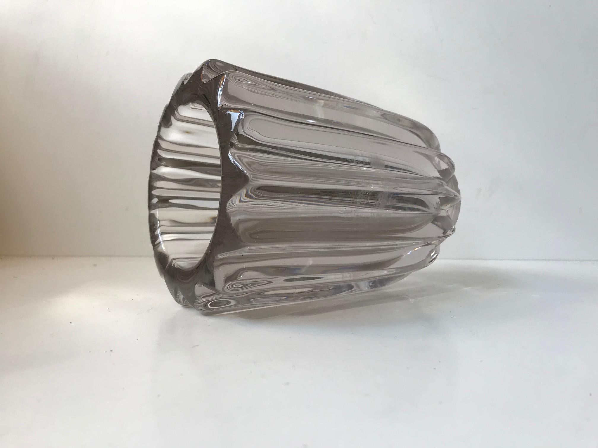 Mid-20th Century French Art Deco Crystal Vase by Pierre D’Avesn, 1930s
